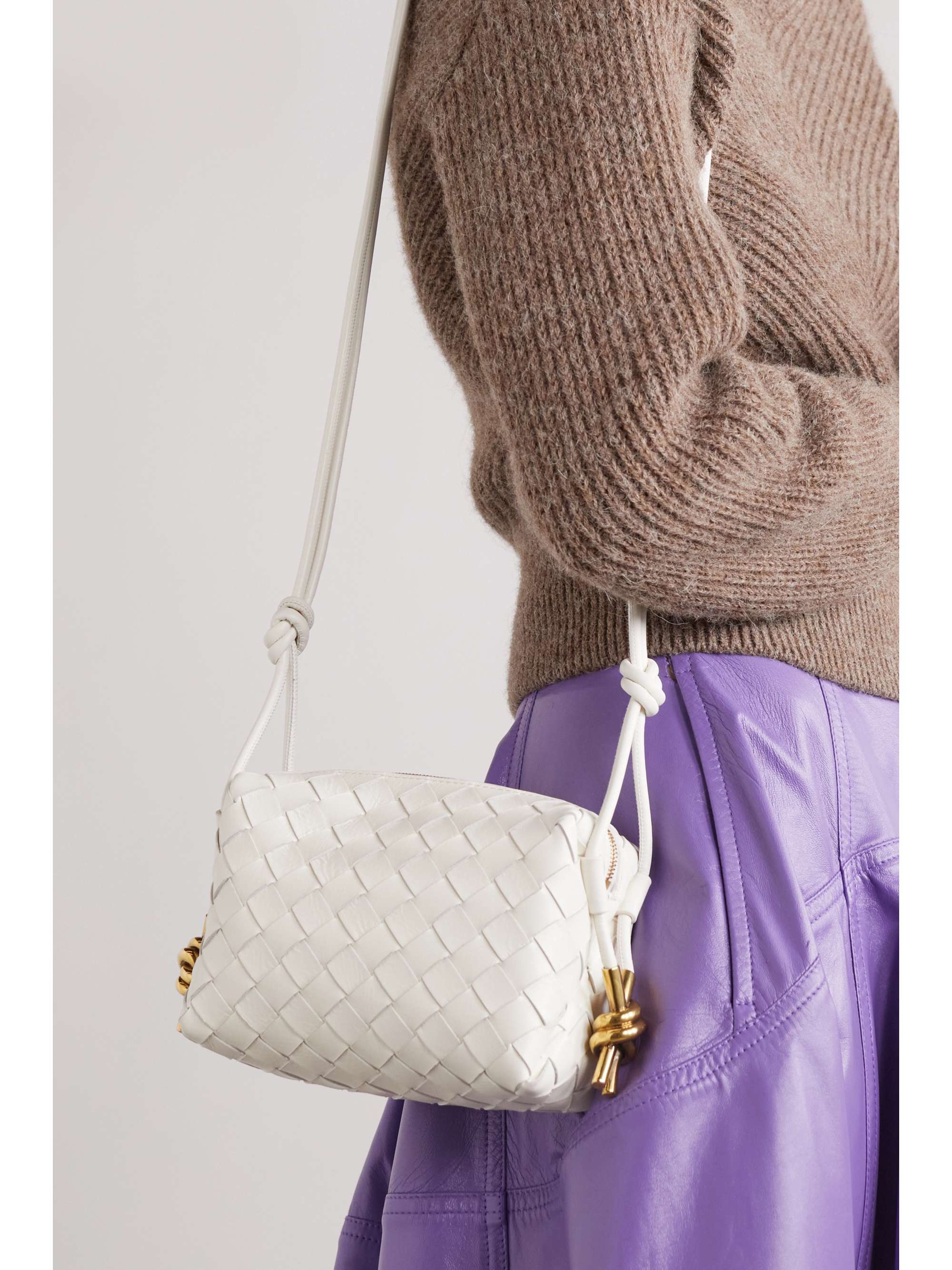 BOTTEGA Loop mini intrecciato leather shoulder bag NETAPORTER