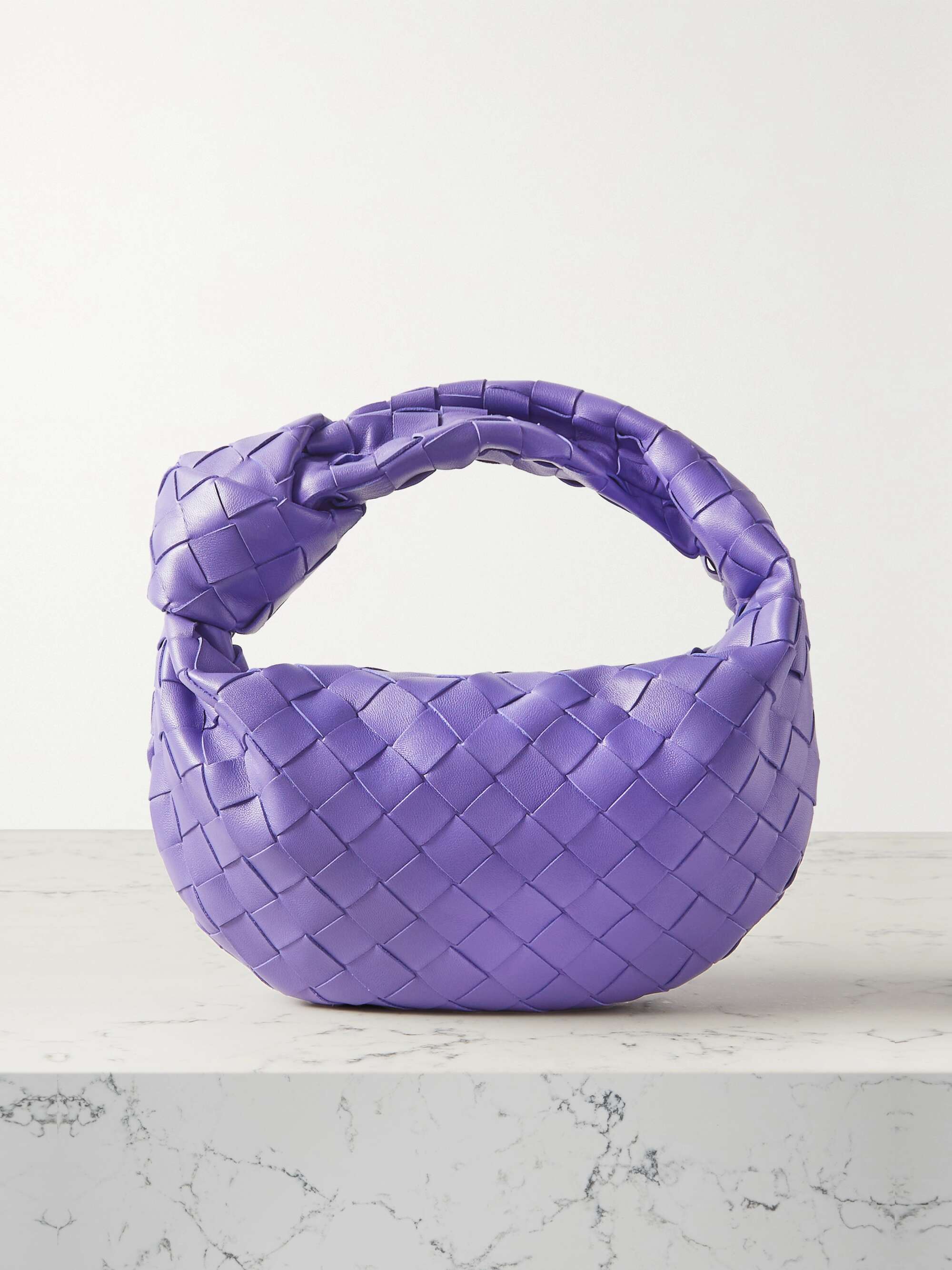 Bottega Veneta Purple Intrecciato 'The Mini Pouch' Clutch