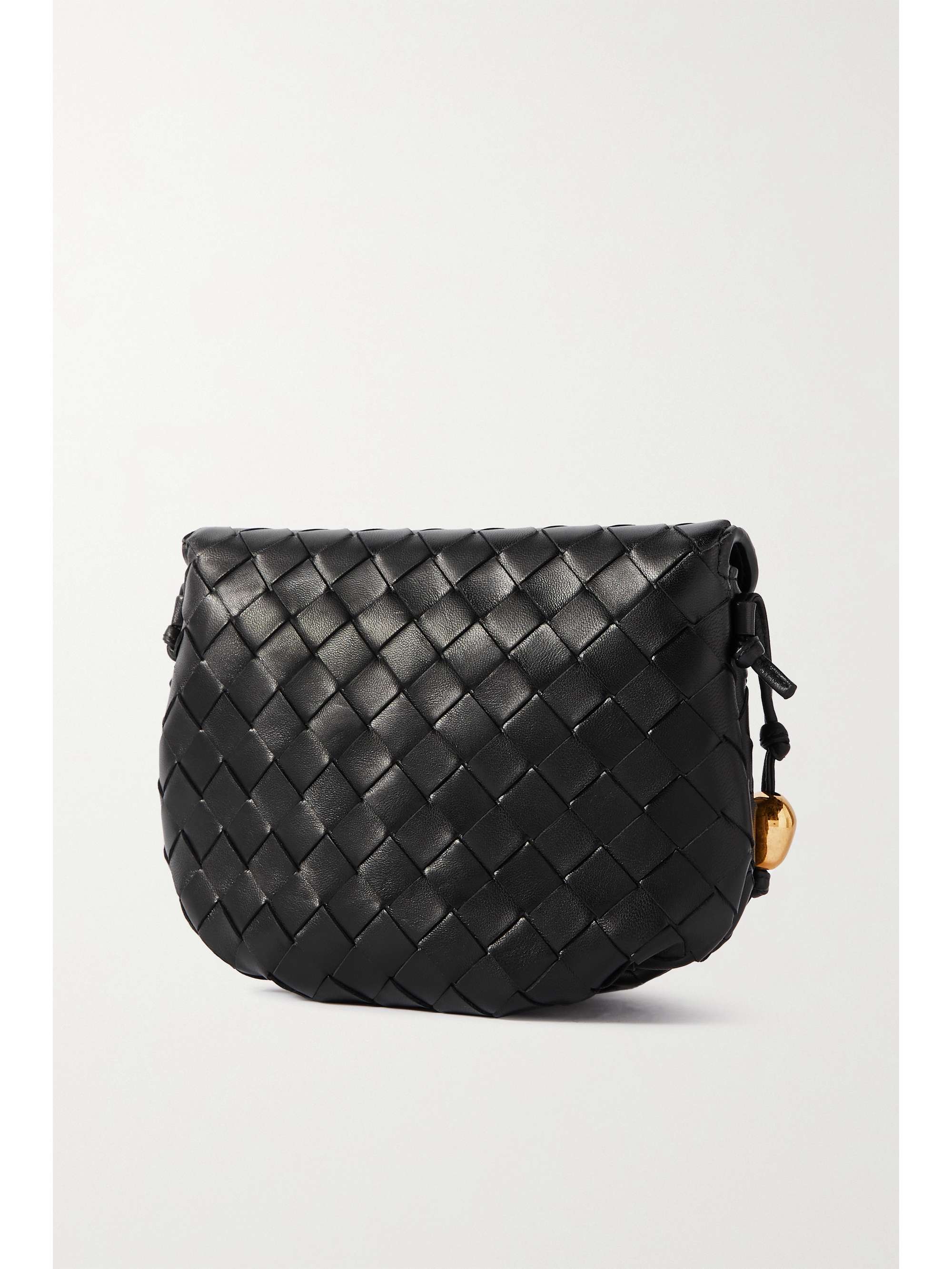 BOTTEGA VENETA Saddle mini intrecciato leather shoulder bag
