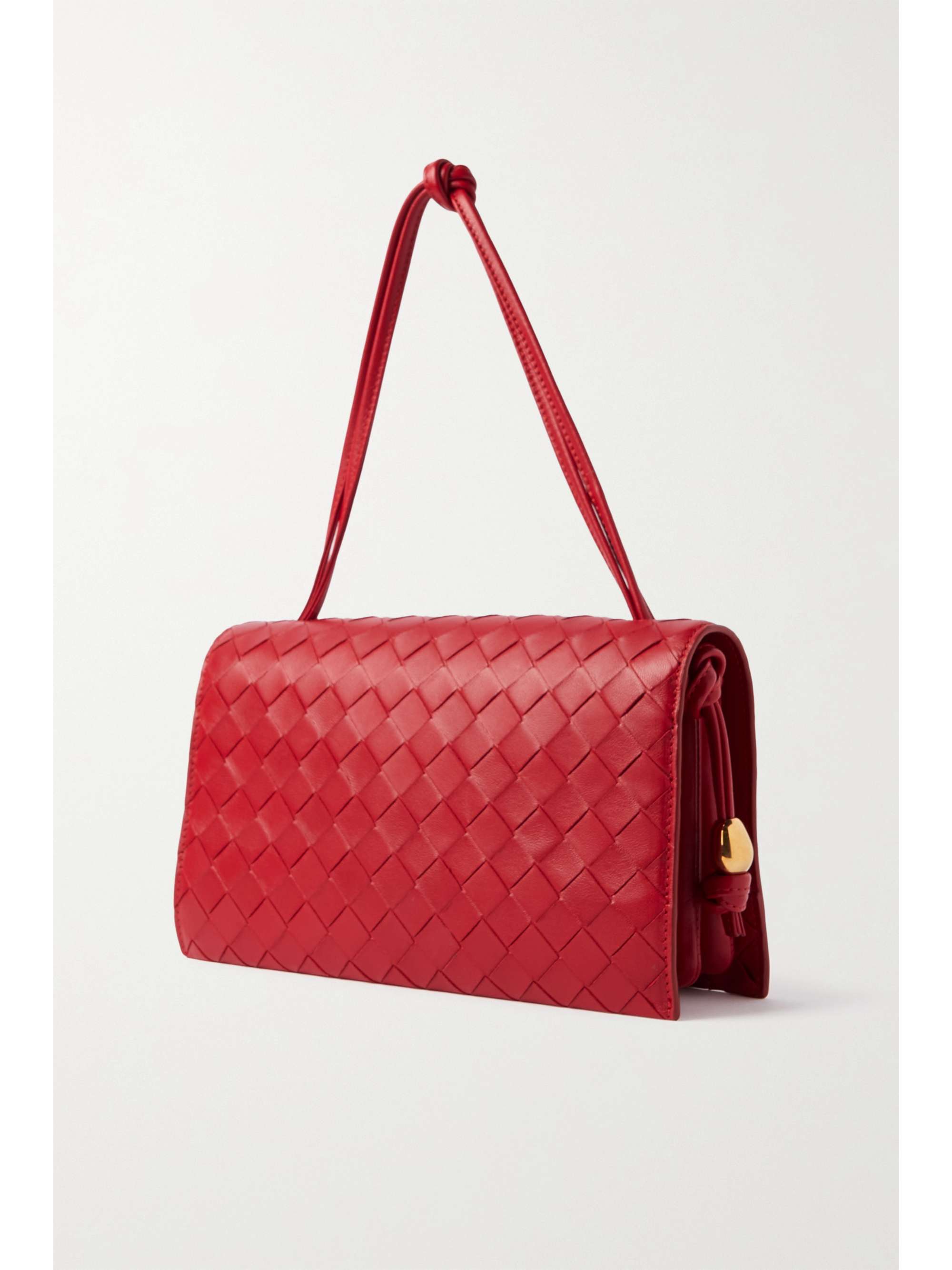 BOTTEGA VENETA Trio intrecciato leather shoulder bag