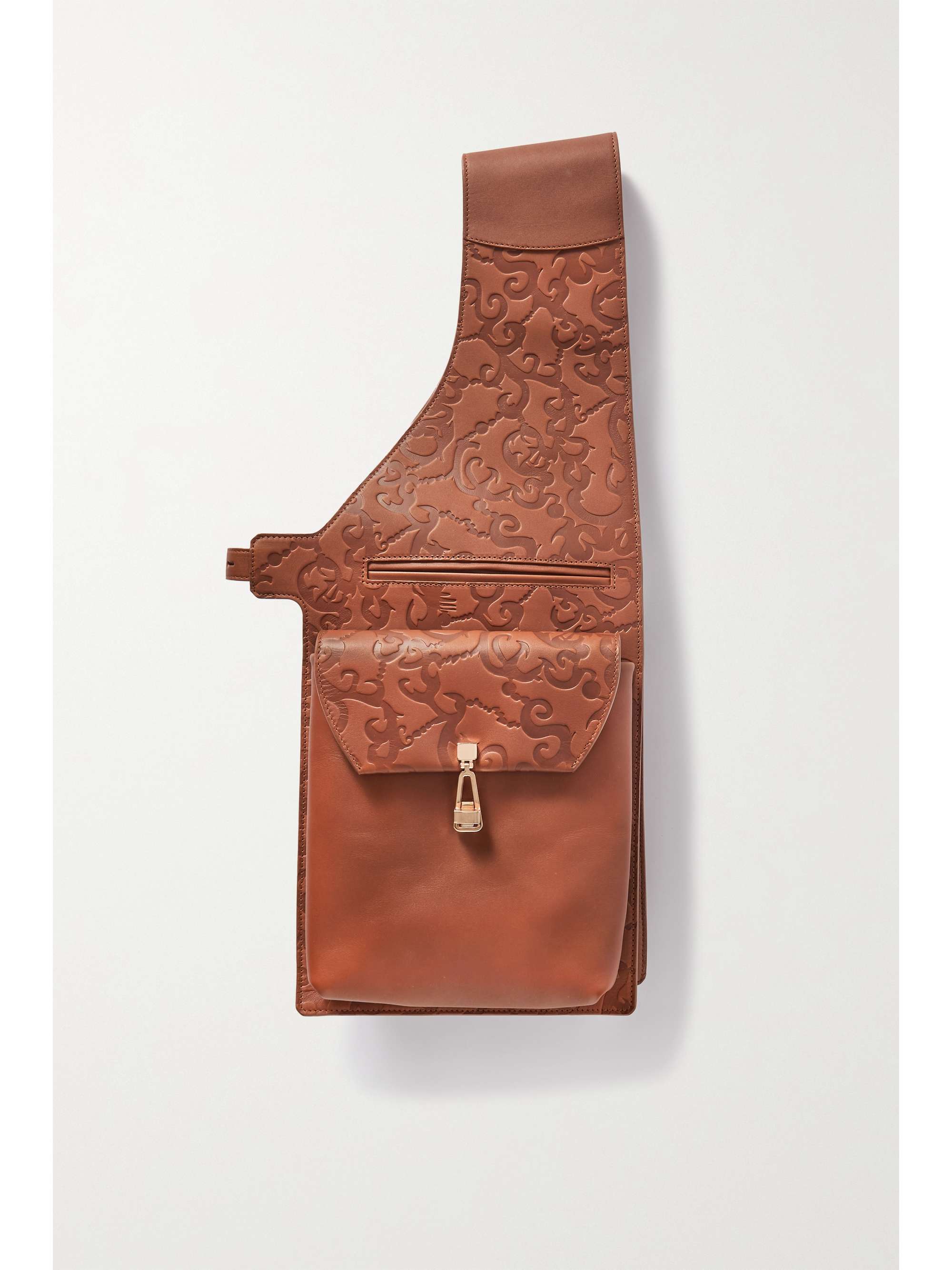 GABRIELA HEARST Saddle embossed leather shoulder bag