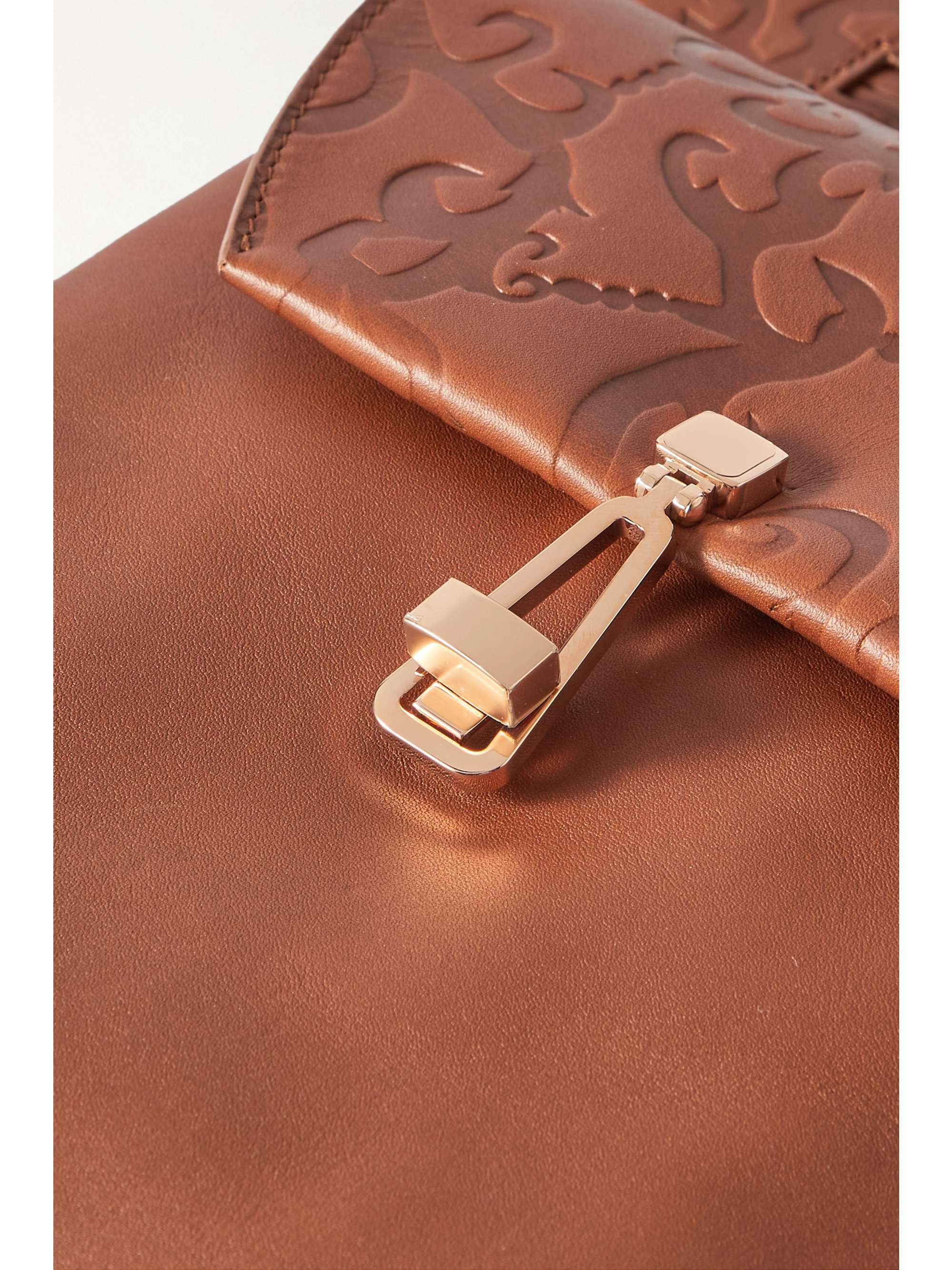 GABRIELA HEARST Saddle embossed leather shoulder bag