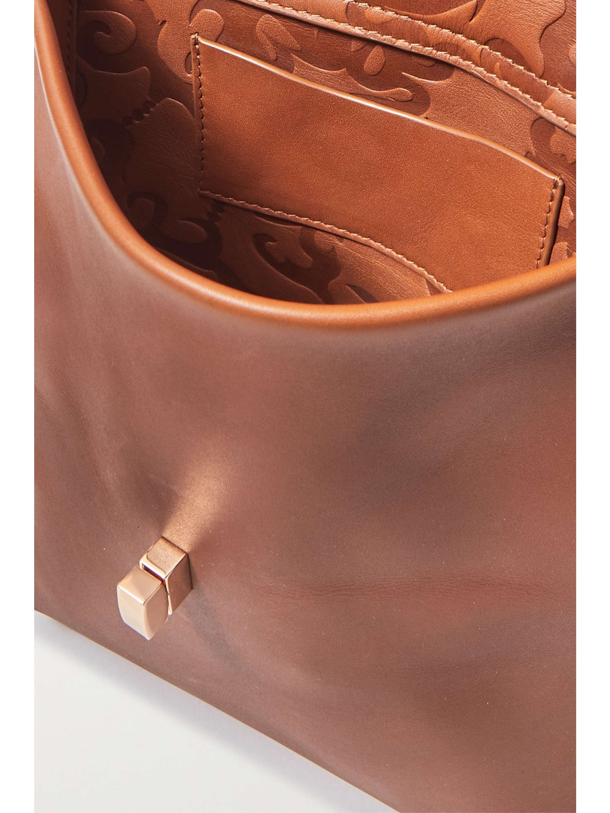 GABRIELA HEARST Saddle embossed leather shoulder bag