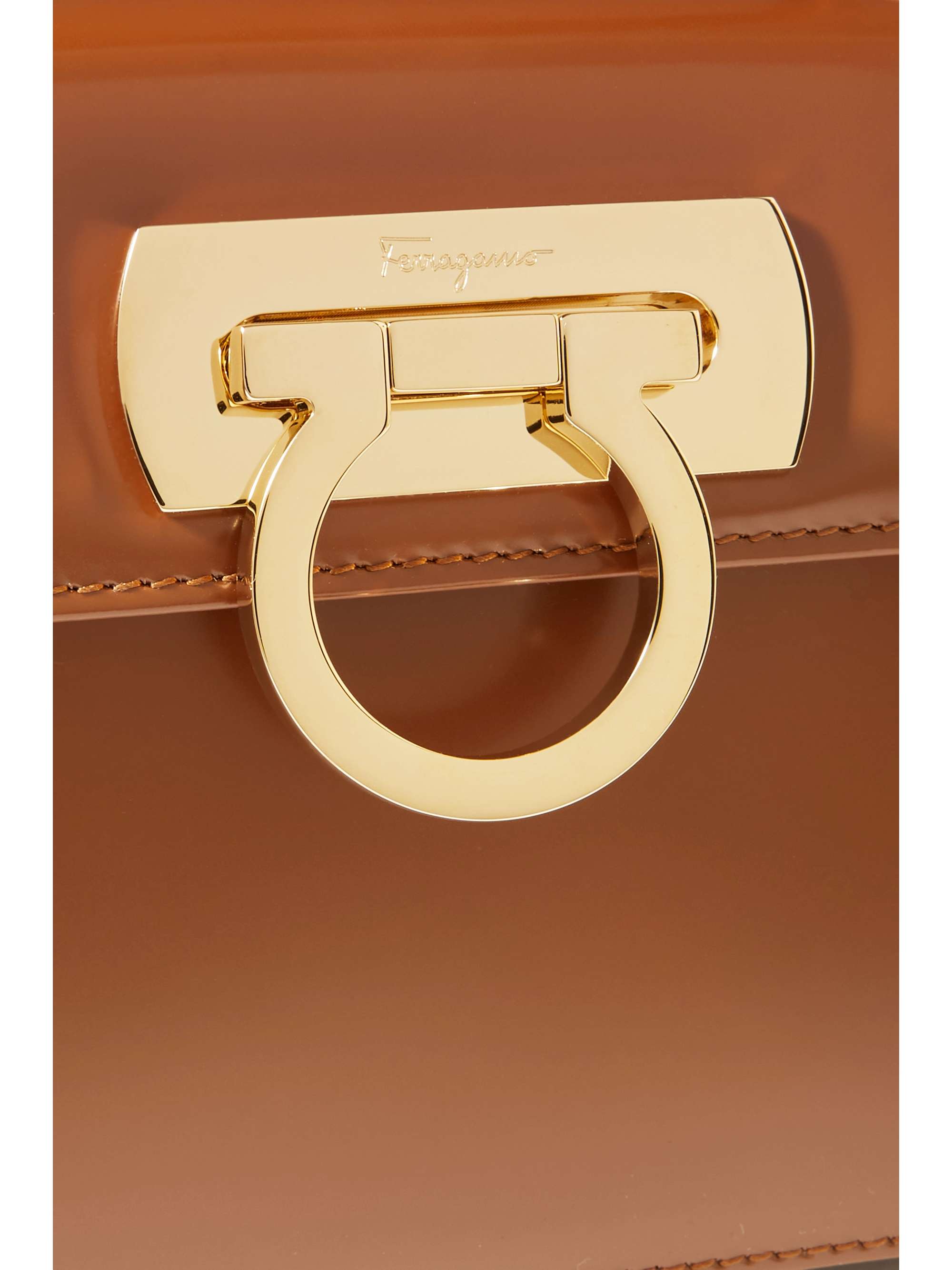 FERRAGAMO Iconic mini leather shoulder bag NETAPORTER