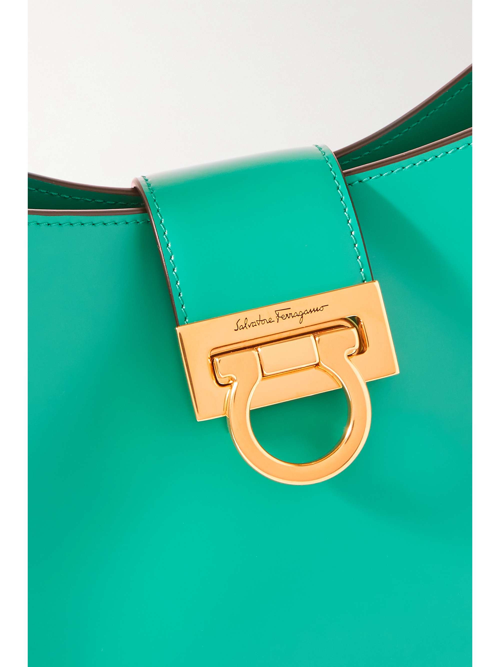 FERRAGAMO Trifolio large leather shoulder bag NETAPORTER