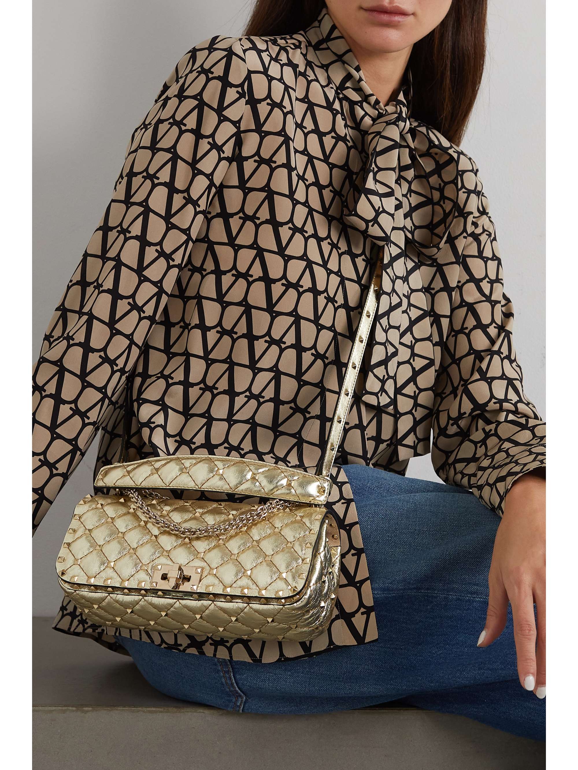 VALENTINO GARAVANI Valentino Garavani Rockstud Spike quilted leather