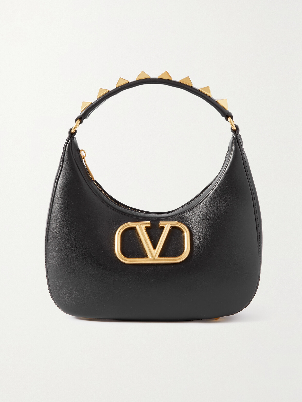 Valentino Garavani - Stud Sign Leather Shoulder Bag - Black