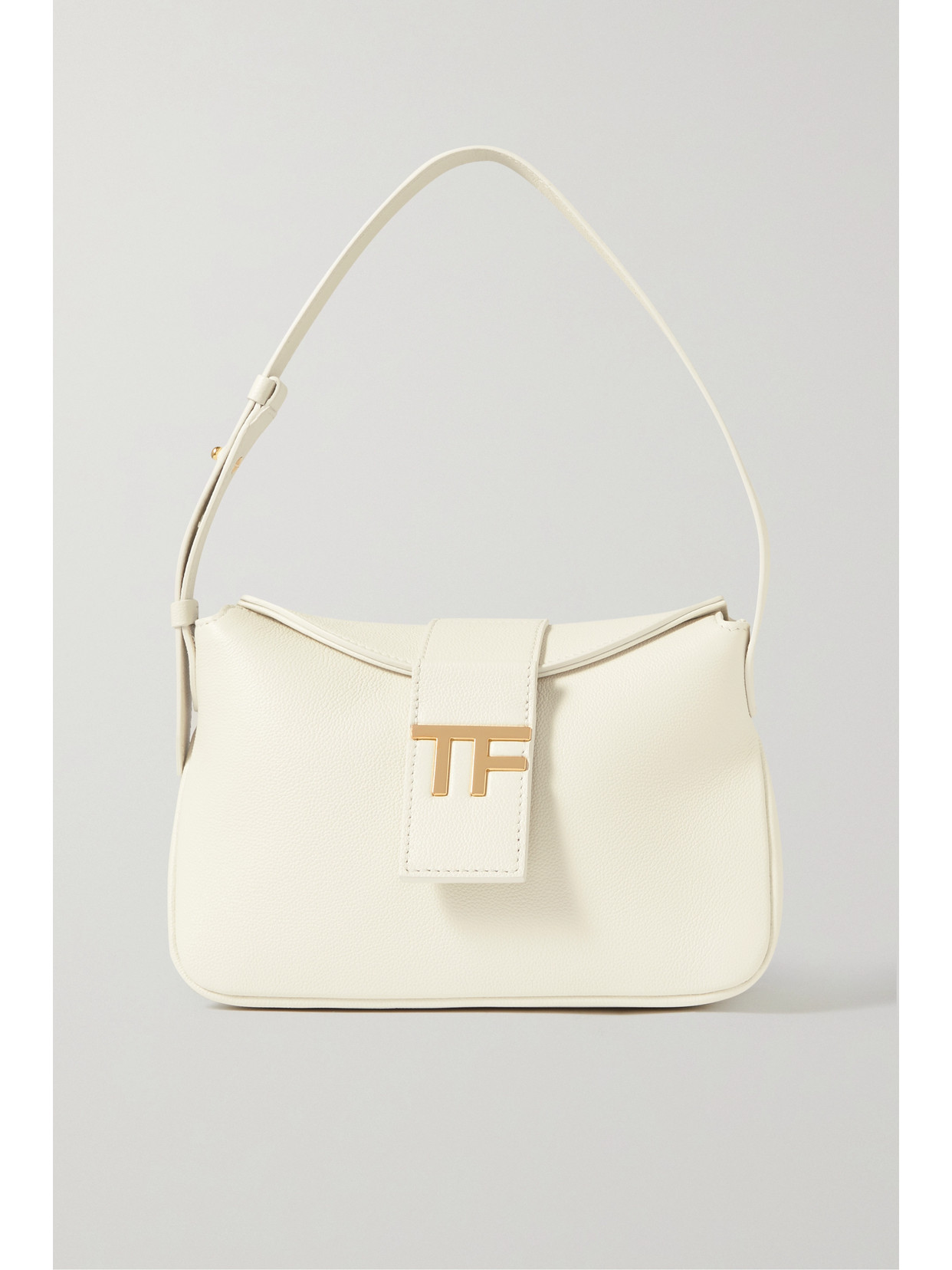 TOM FORD - Mini Textured-leather Shoulder Bag - Off-white