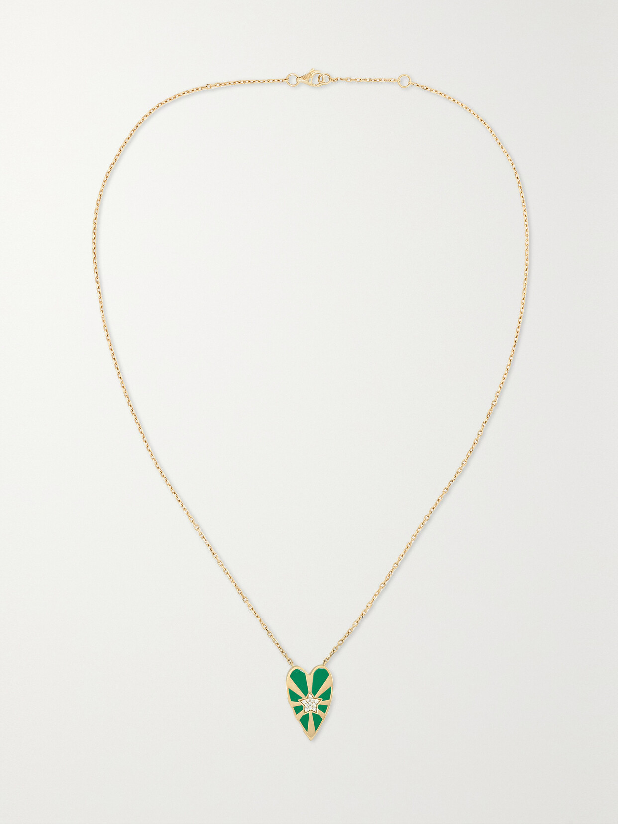 Salama Khalfan Calliope Starburst 18-karat Gold, Enamel And Diamond Necklace - One size