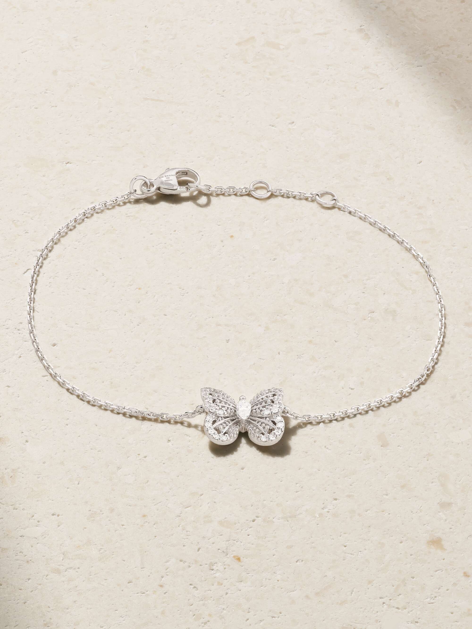 White gold butterfly bracelet discount