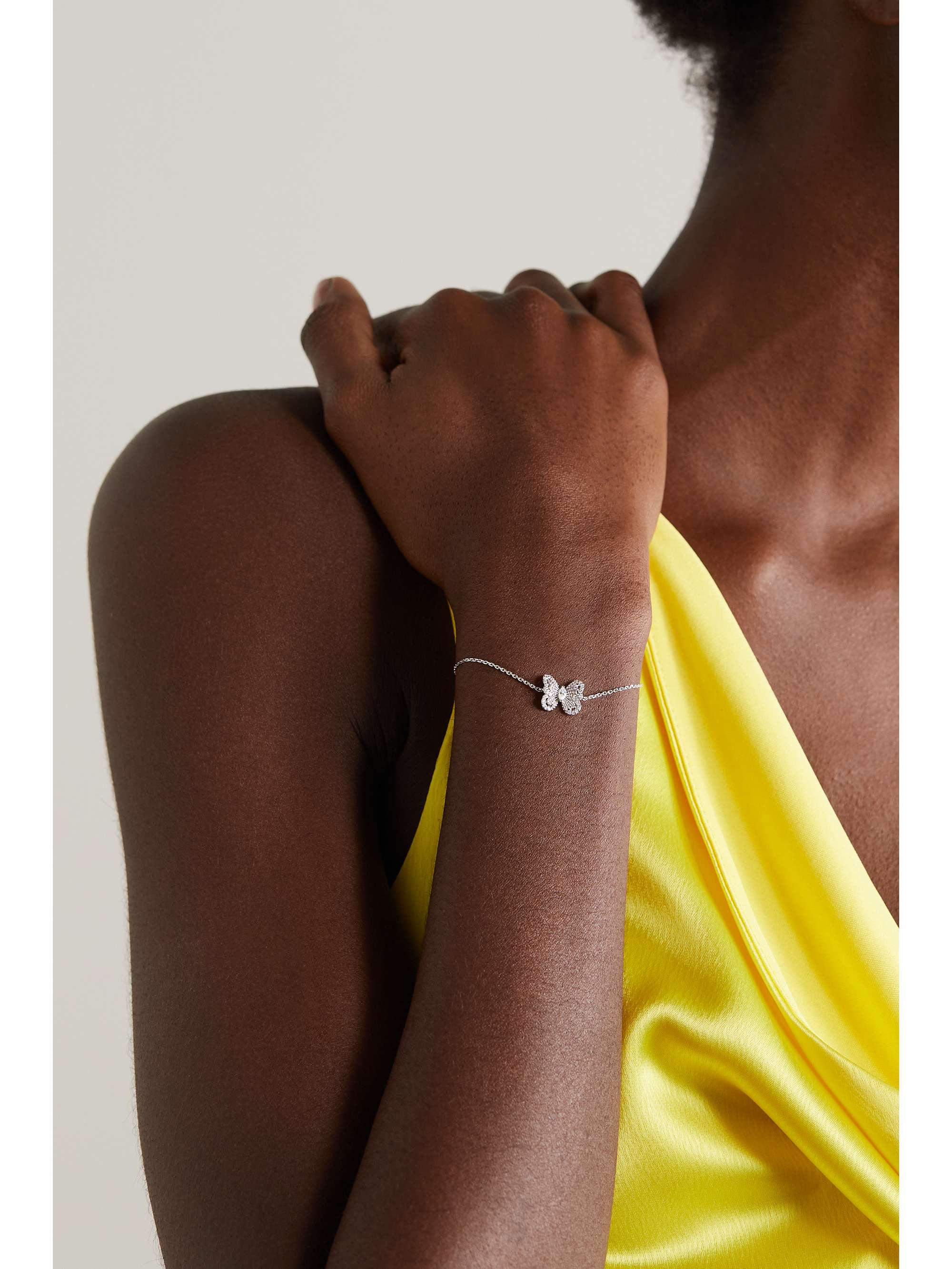DE BEERS Portraits of Nature Butterfly 18-karat rose gold diamond bracelet
