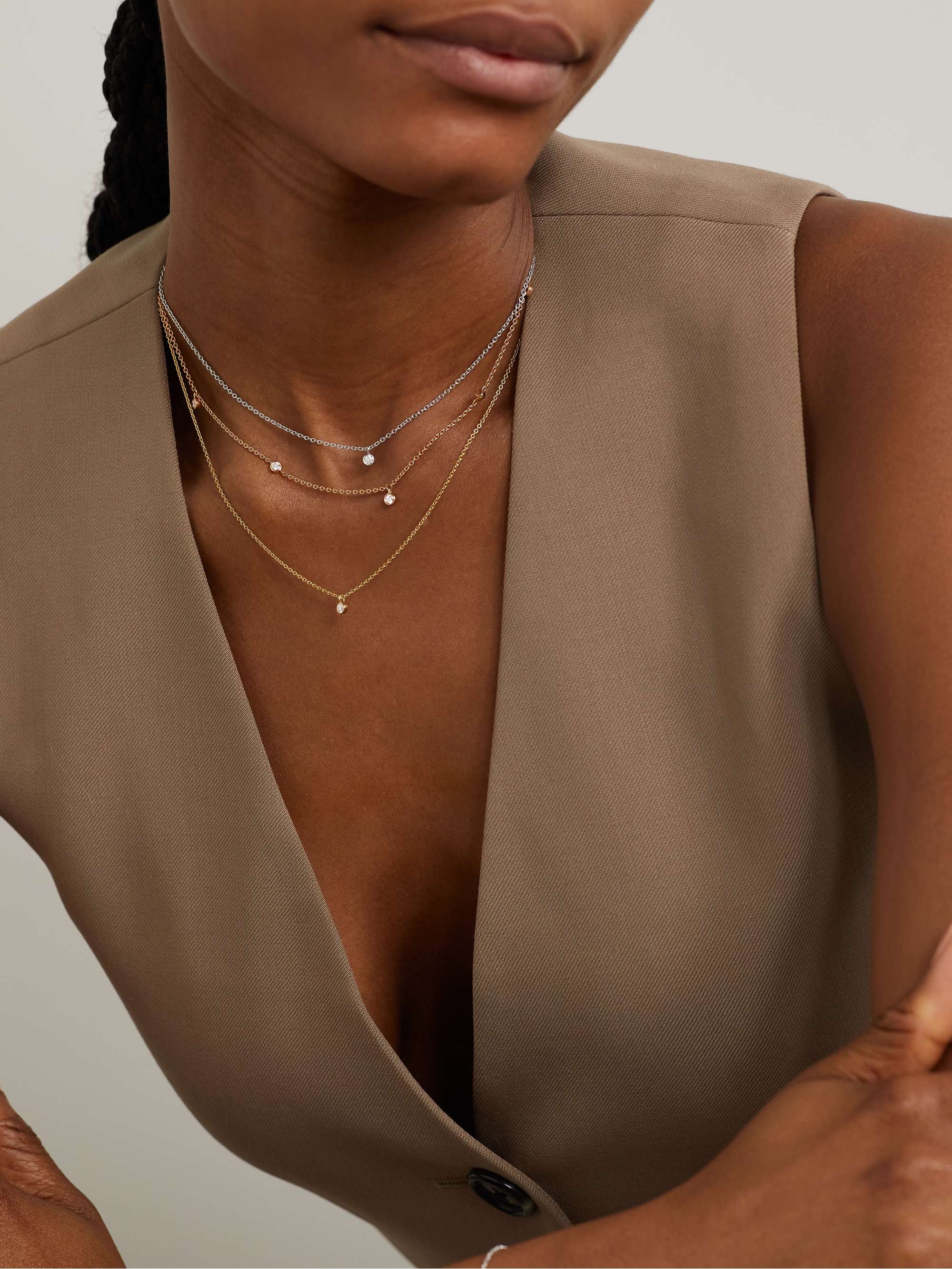 DE BEERS My First De Beers Clea 18-karat gold diamond necklace