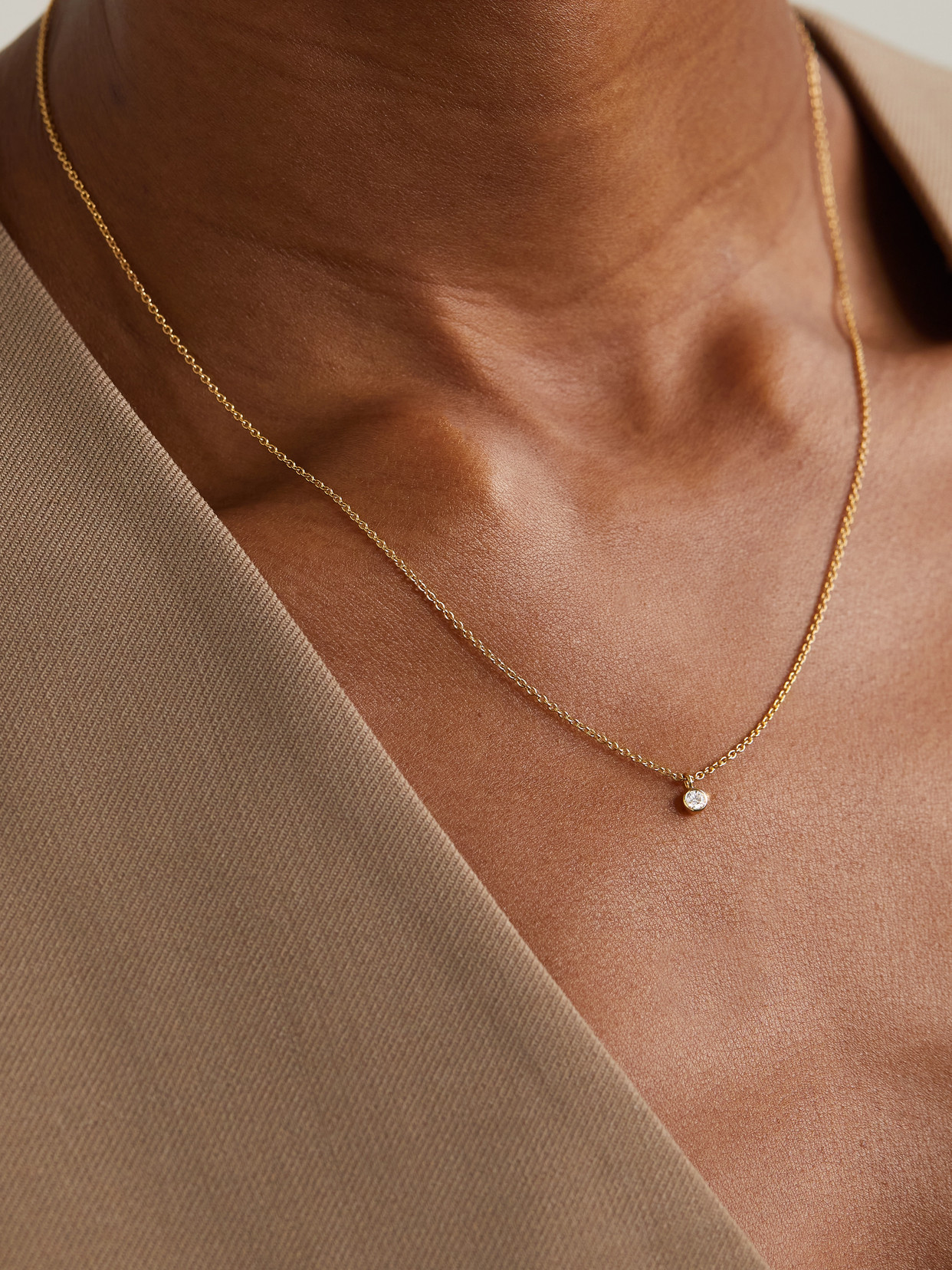 De Beers My First Clea 18-karat Gold Diamond Necklace In Gold