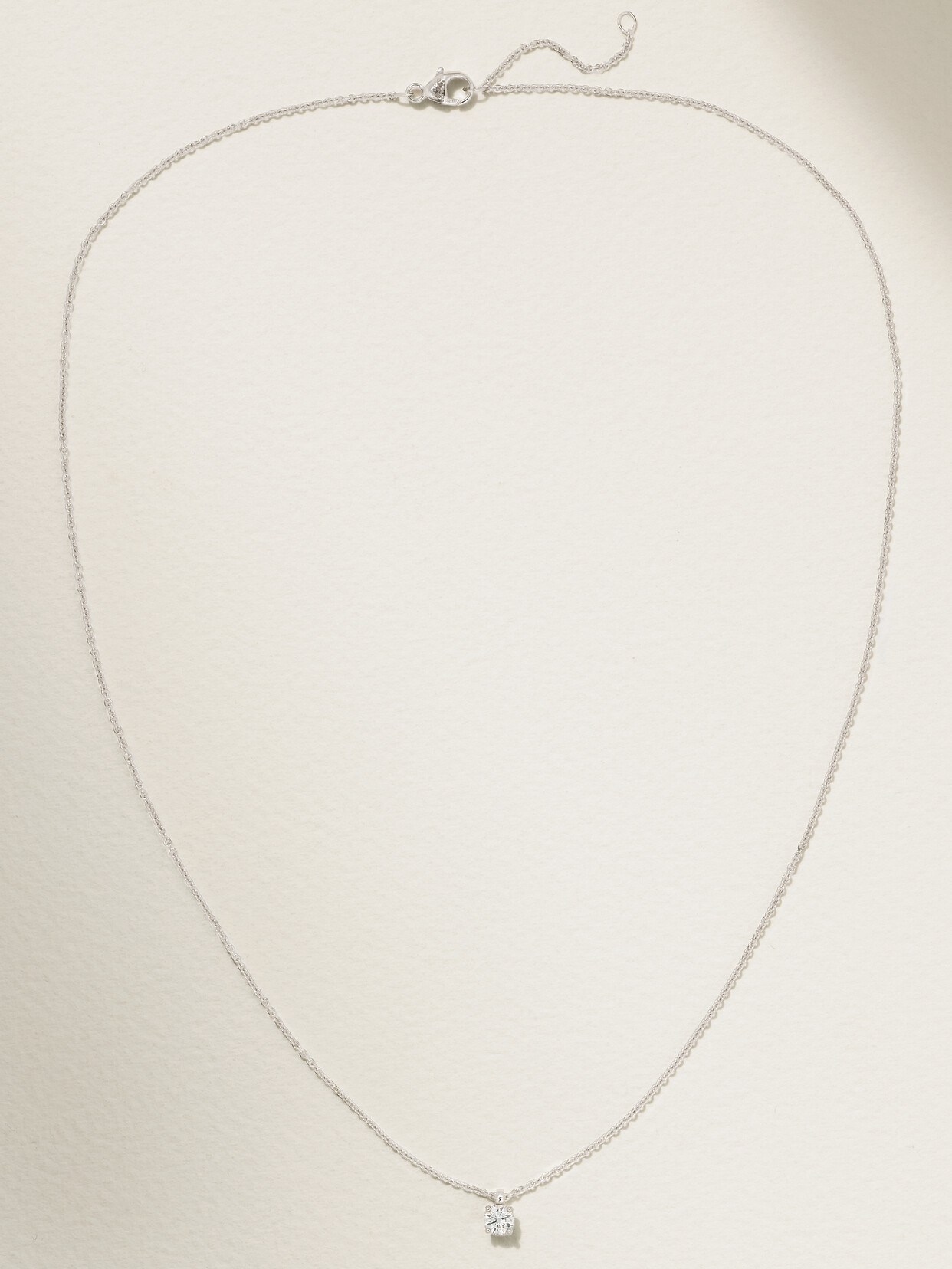 De Beers Classic Platinum Diamond Necklace In Gold