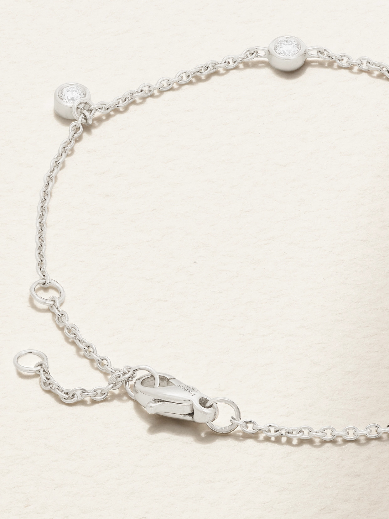 De Beers My First Clea 18-karat White Gold Diamond Bracelet In Gold