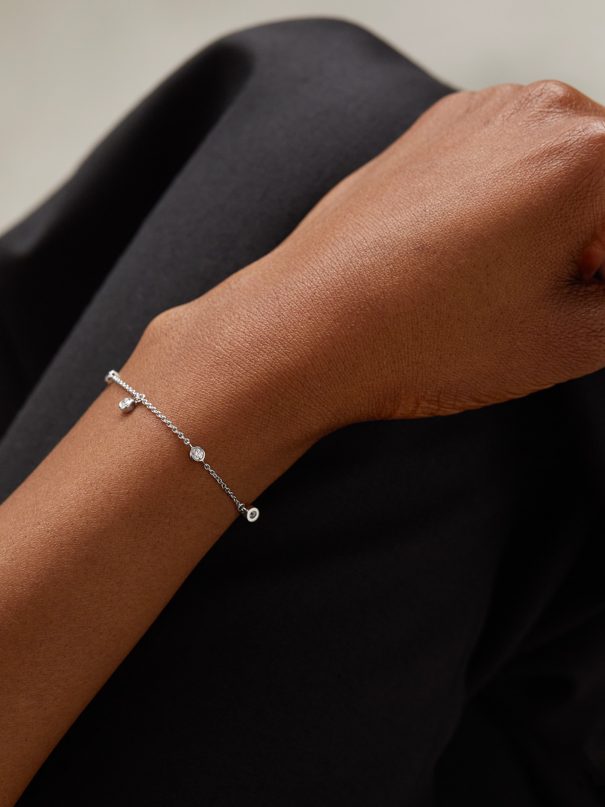 De Beers My First Clea 18-karat White Gold Diamond Bracelet In Gold