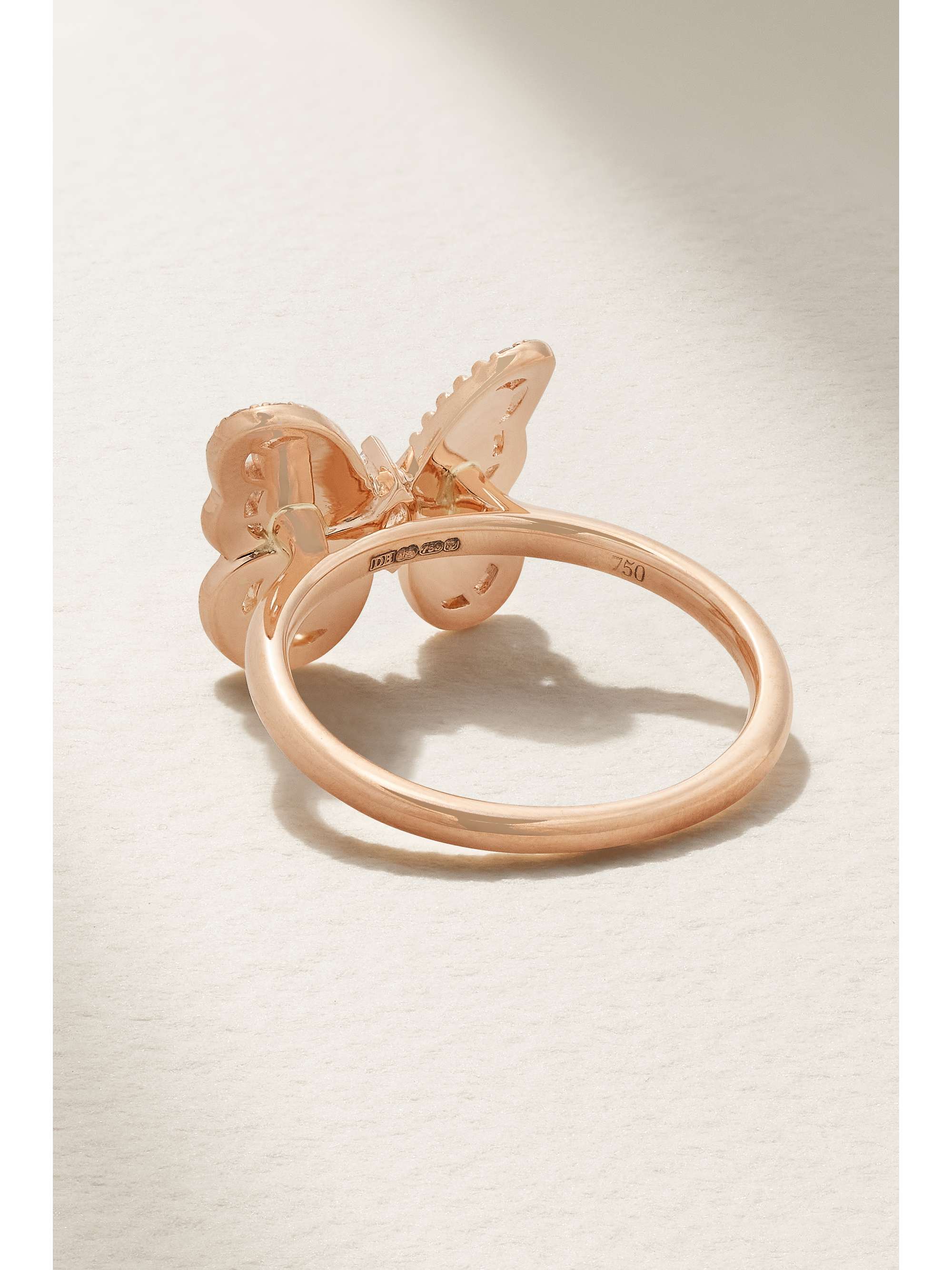 DE BEERS Portraits of Nature Butterfly 18-karat rose gold diamond ring