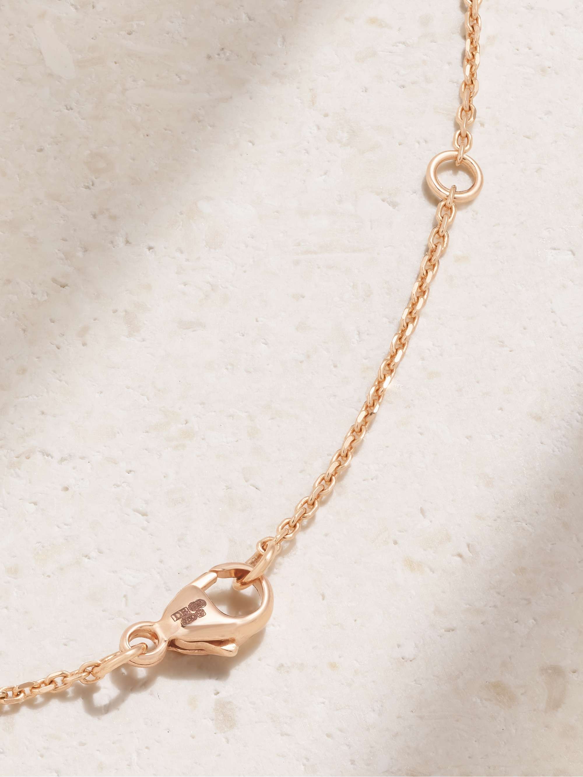 DE BEERS Portraits of Nature Butterfly 18-karat rose gold diamond necklace