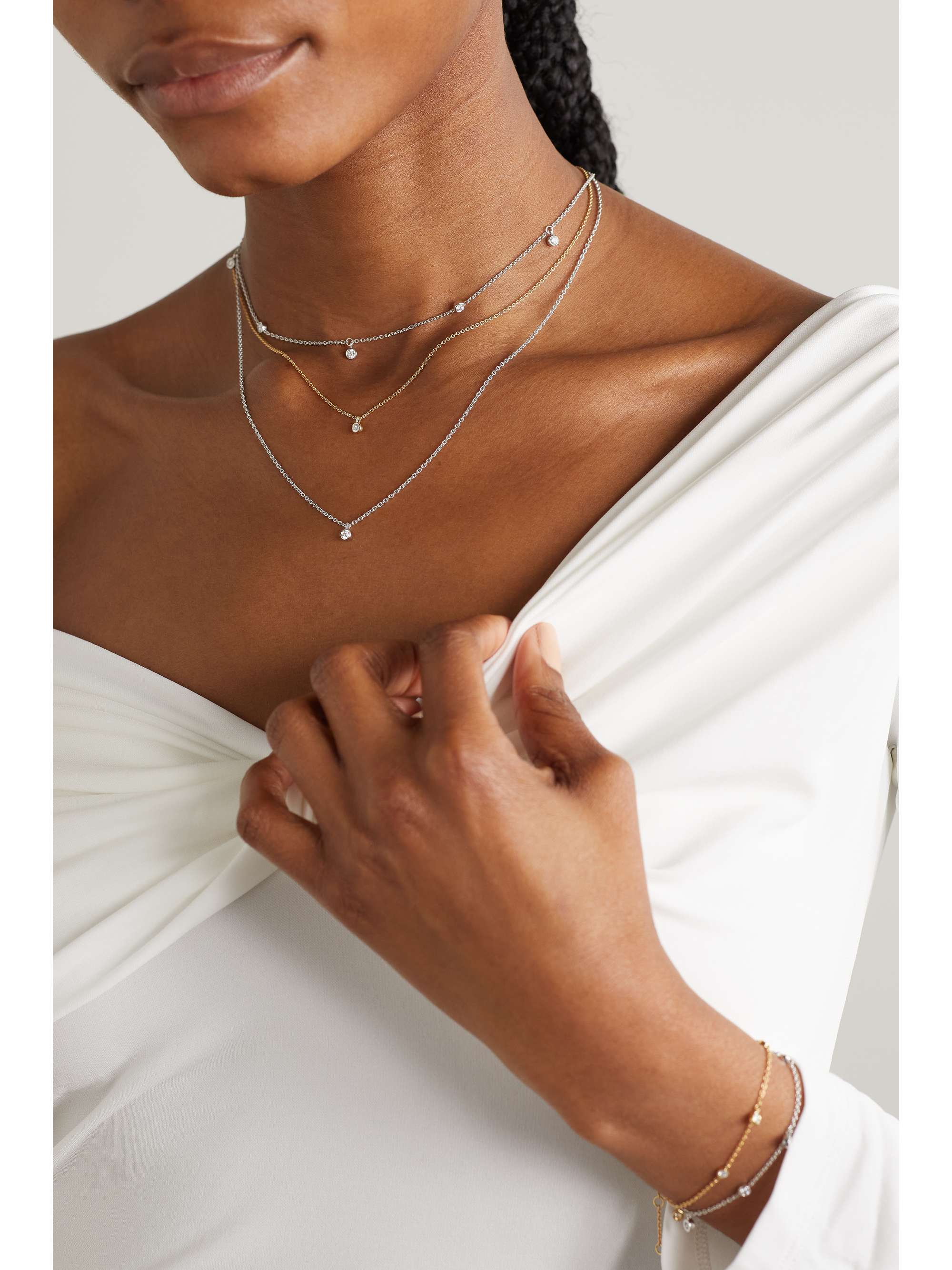 DE BEERS My First De Beers Clea 18-karat white gold diamond necklace