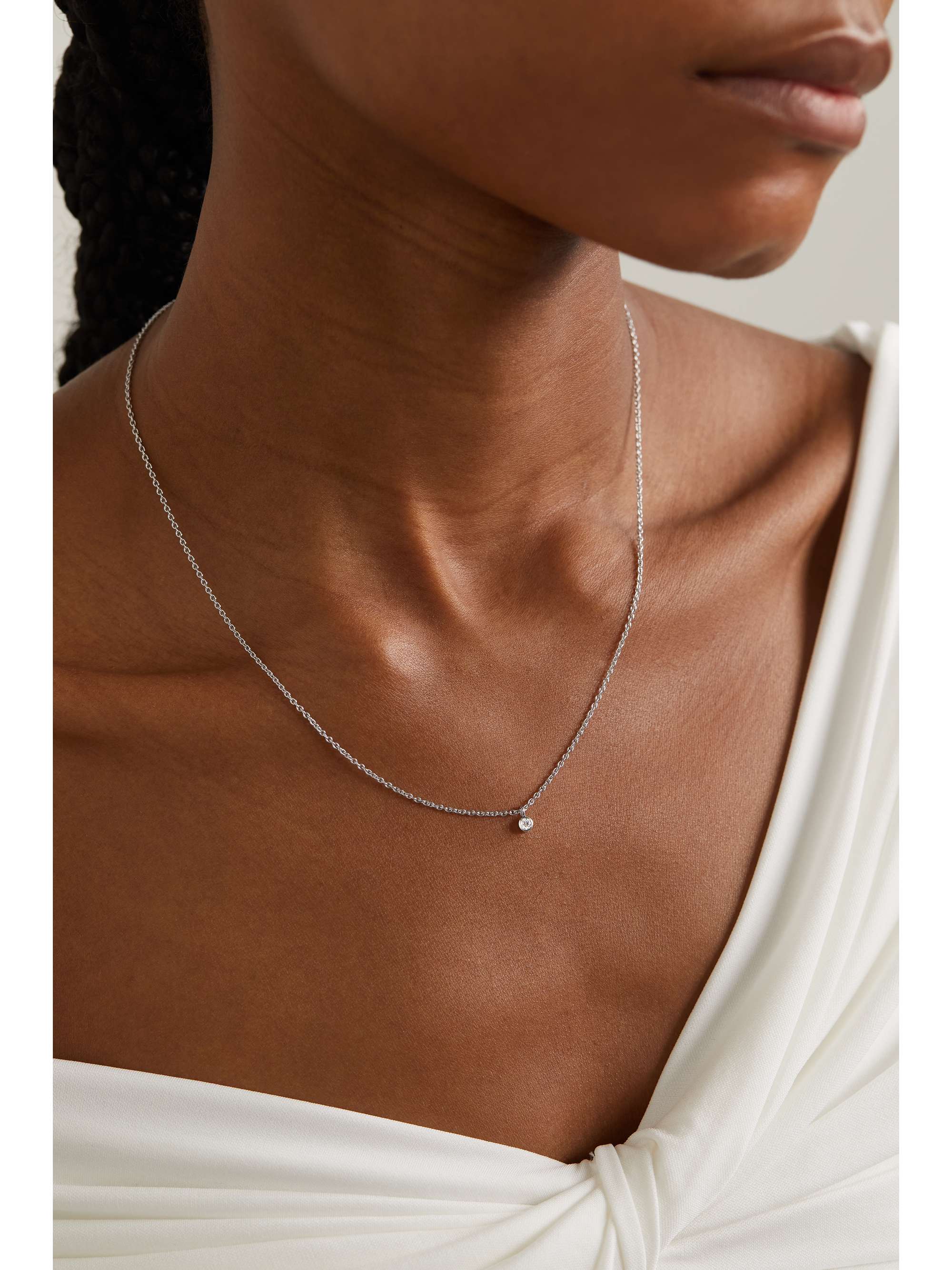 DE BEERS My First De Beers Clea 18-karat white gold diamond necklace