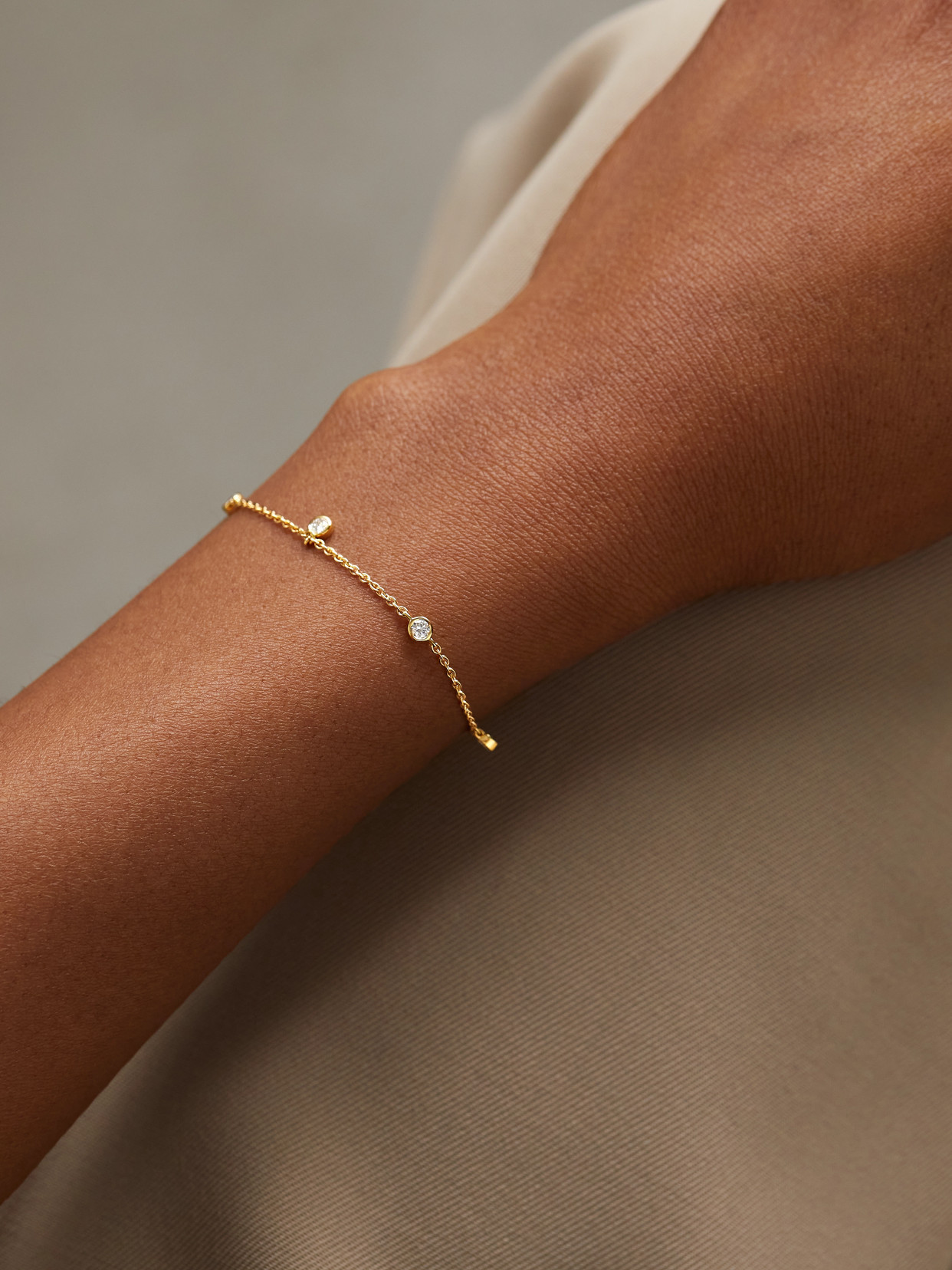 De Beers My First Clea 18-karat Gold Diamond Bracelet In Gold