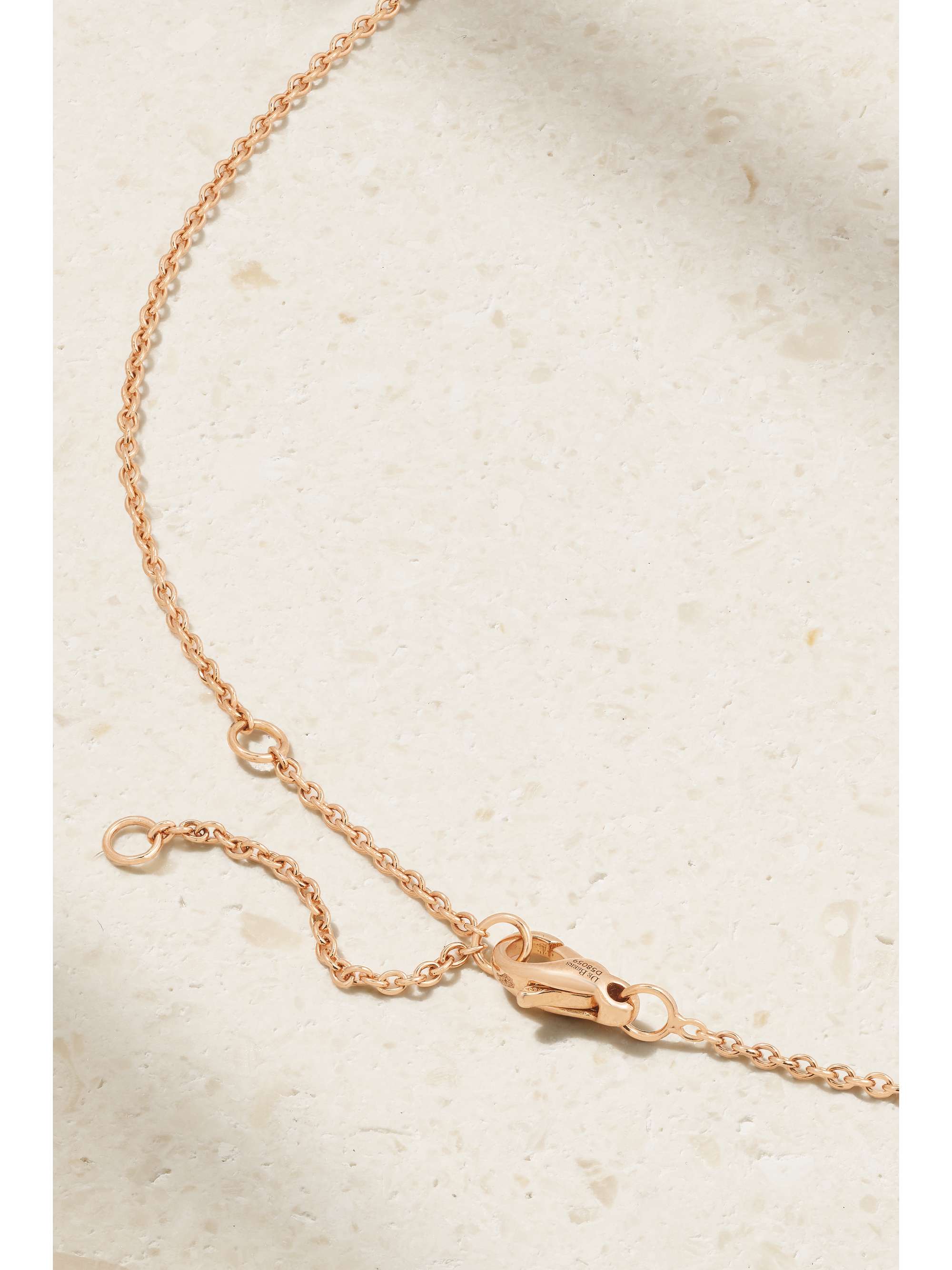 DE BEERS My First De Beers Clea 18-karat rose gold diamond necklace