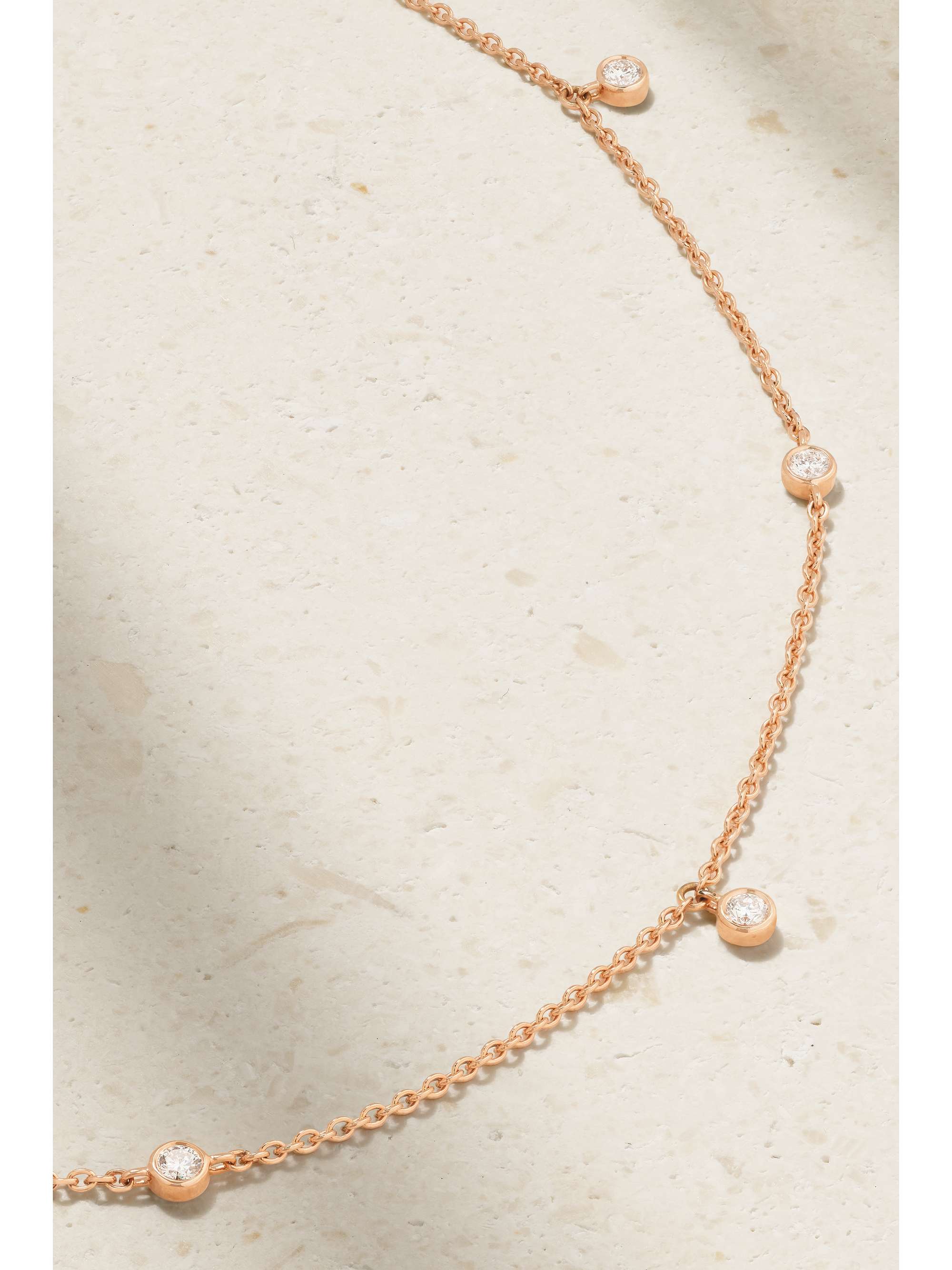 DE BEERS My First De Beers Clea 18-karat rose gold diamond necklace