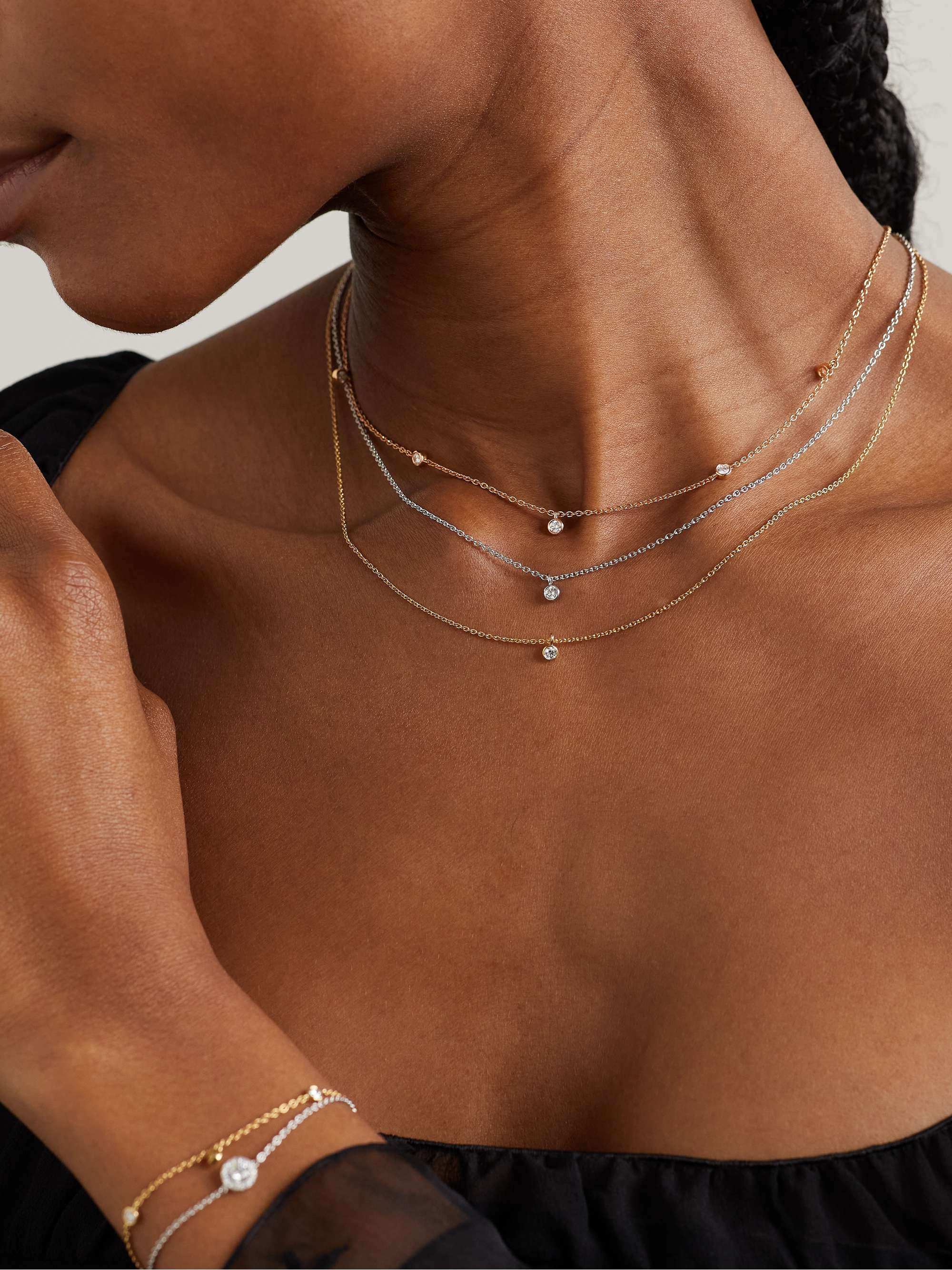 DE BEERS My First De Beers Clea 18-karat rose gold diamond necklace