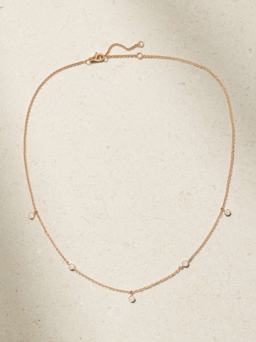 De Beers My First  Clea 18-karat Rose Gold Diamond Necklace