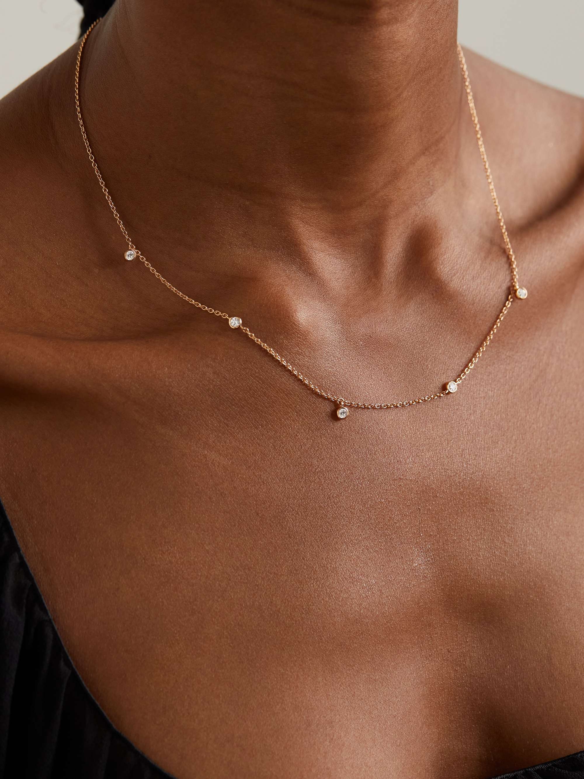 DE BEERS My First De Beers Clea 18-karat rose gold diamond necklace