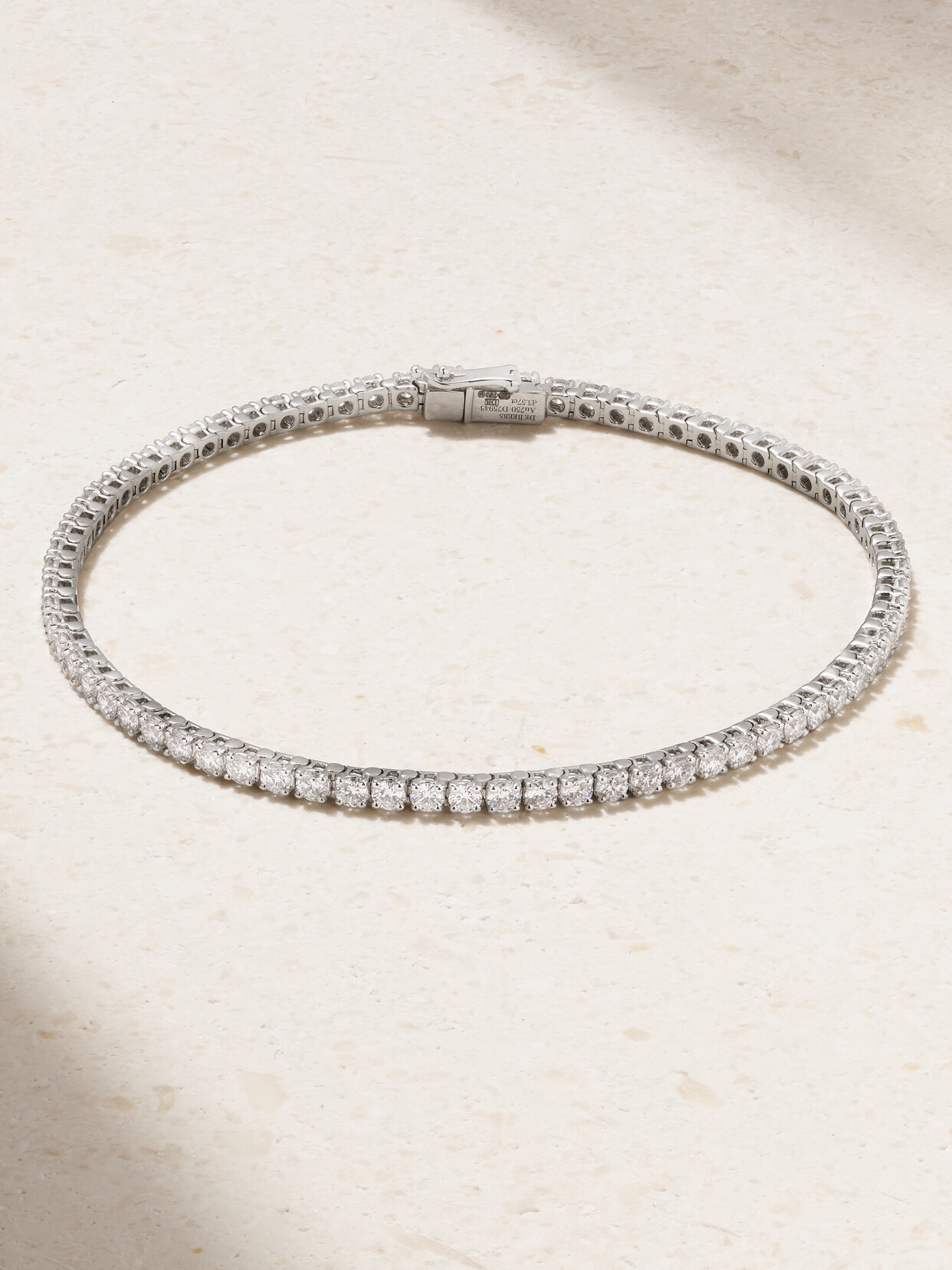 De Beers - Classic Eternity Line 18-karat White Gold Diamond Bracelet - 16