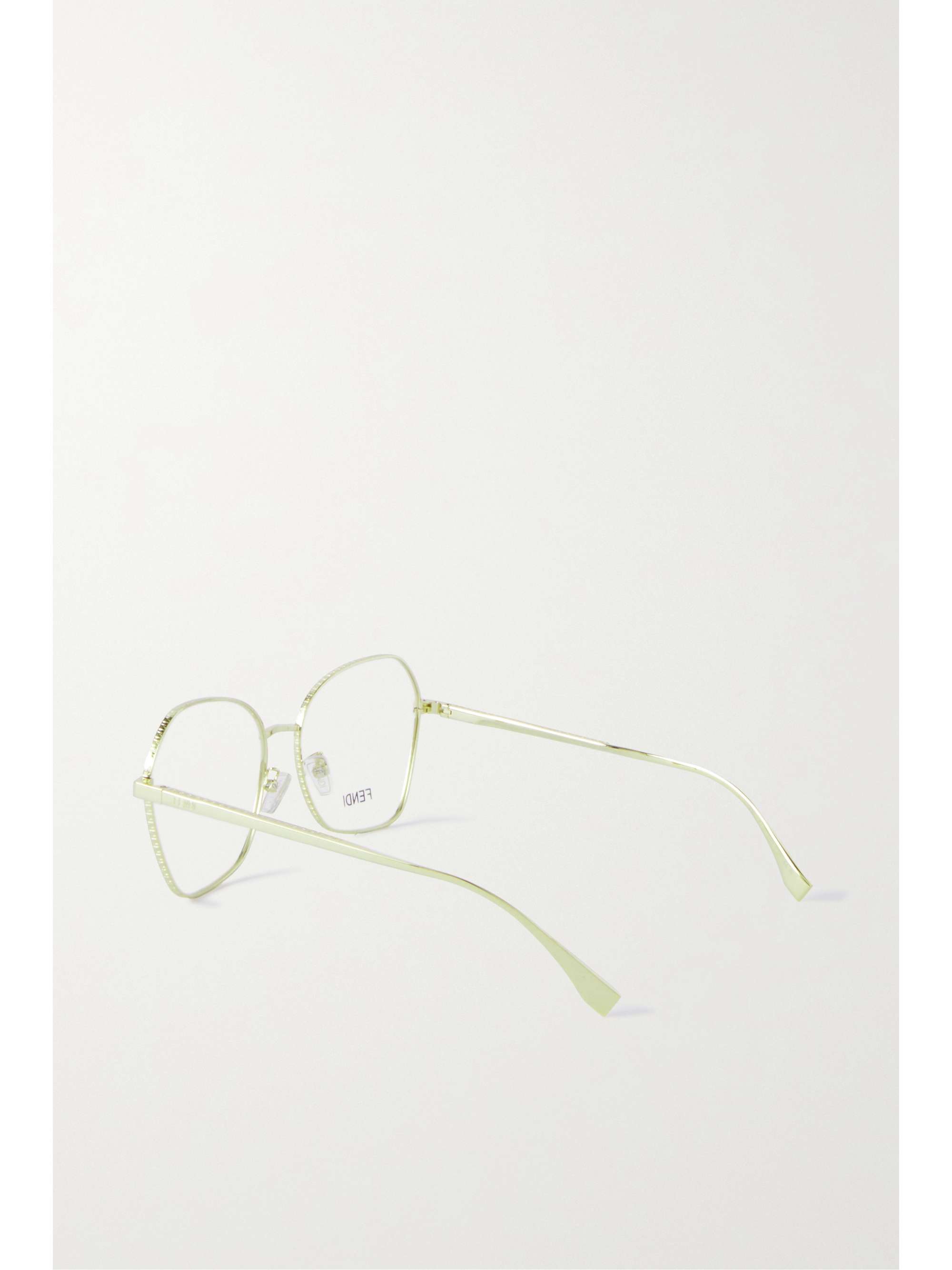 FENDI EYEWEAR Fendi FF cat-eye gold-tone optical glasses