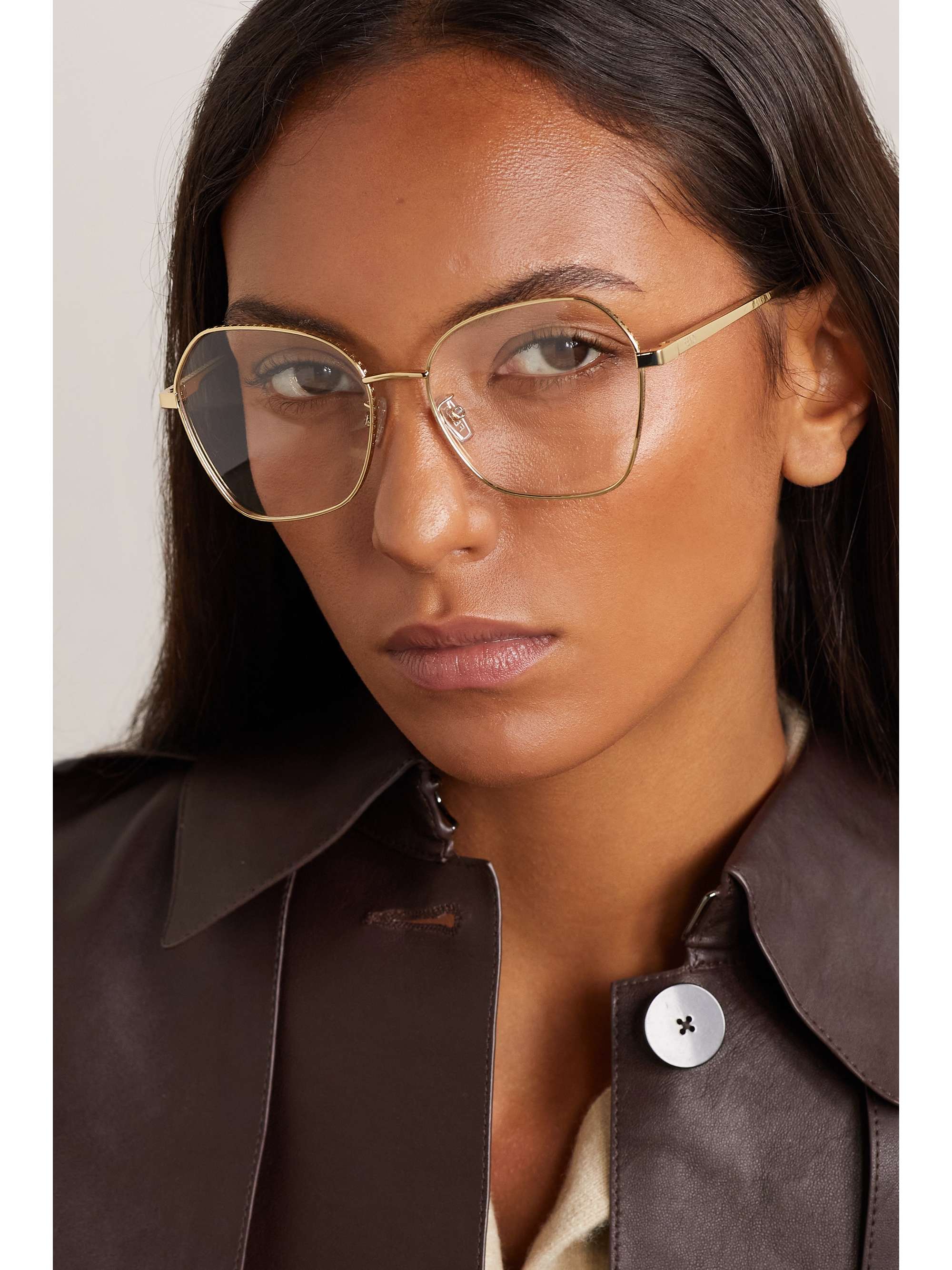 FENDI EYEWEAR Fendi FF cat-eye gold-tone optical glasses