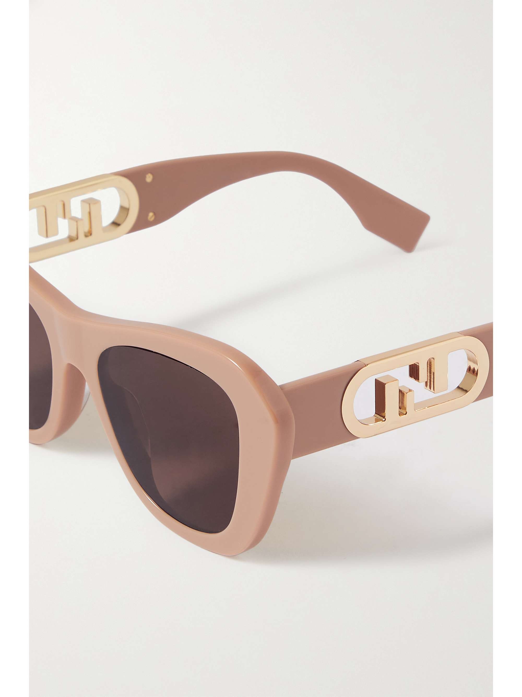 O'Lock cat-eye acetate and gold-tone sunglasses