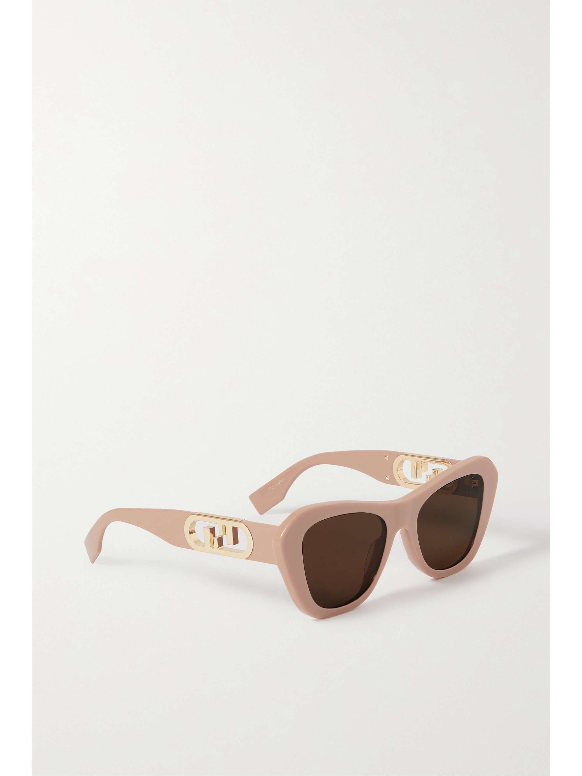 FENDI EYEWEAR O'Lock cat-eye acetate and gold-tone sunglasses