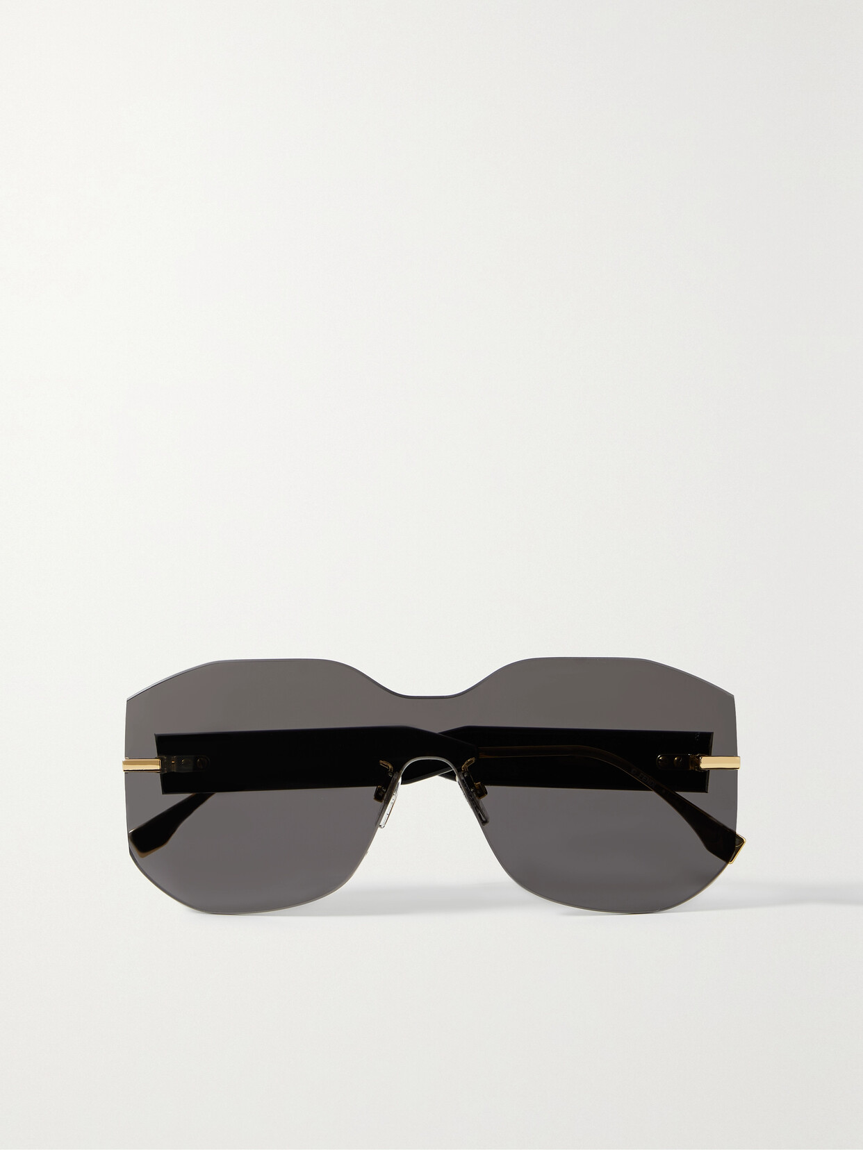 Fendi - Oversized Aviator-style Acetate And Gold-tone Sunglasses - Black