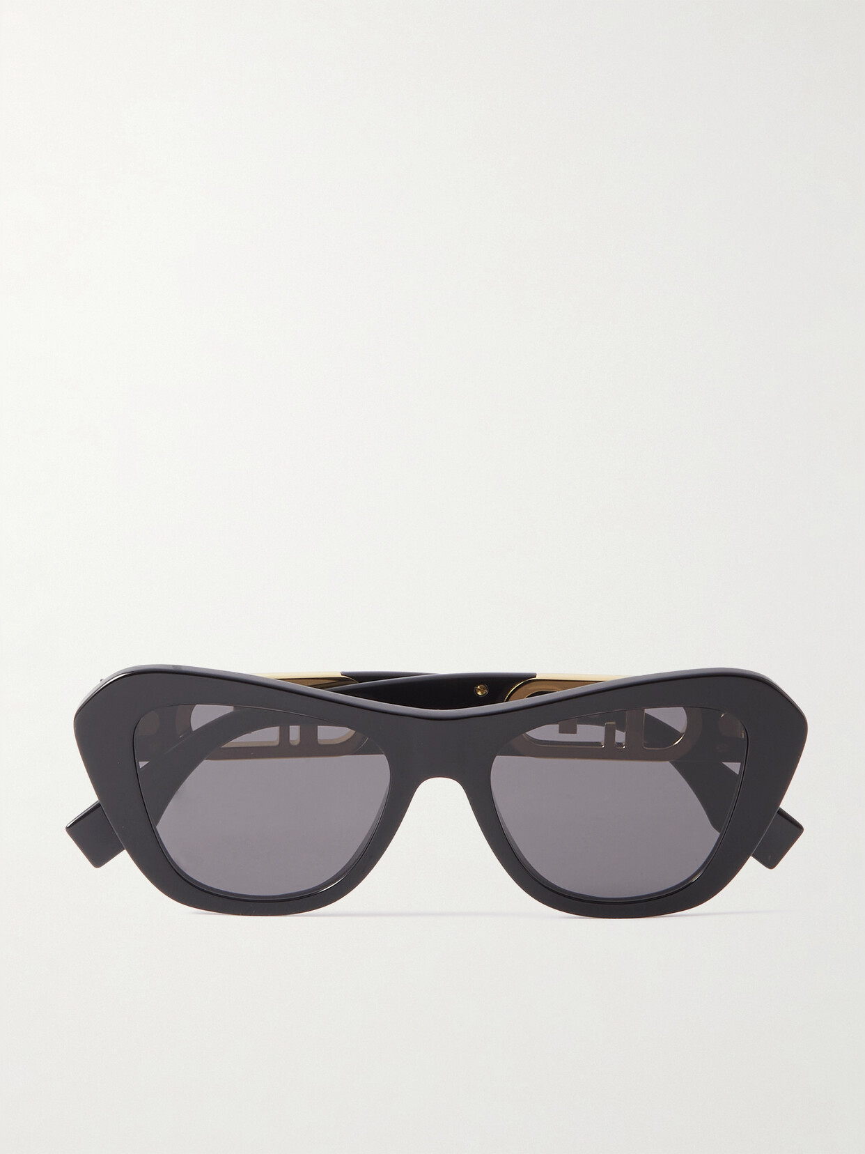 Fendi - O'lock Cat-eye Acetate And Gold-tone Sunglasses - Black