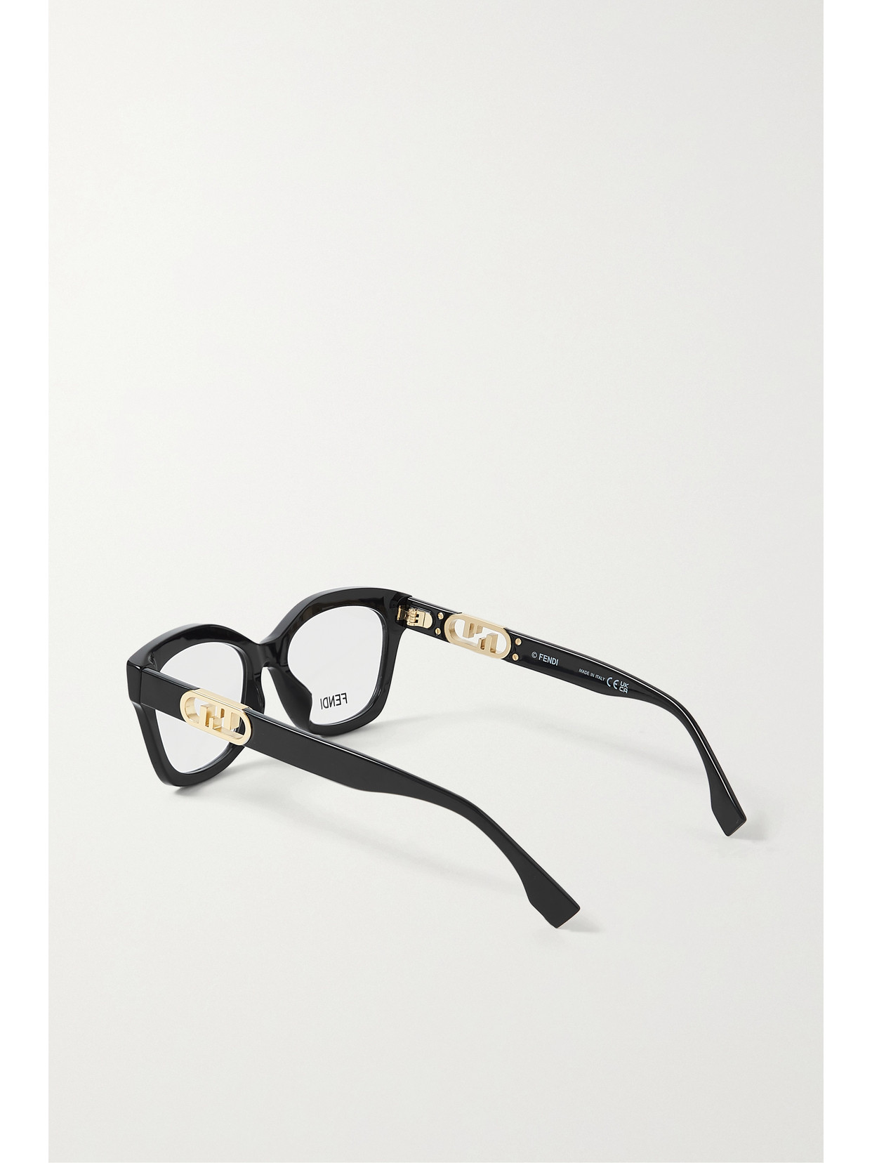 Fendi O'lock D-frame Acetate Optical Glasses In Black