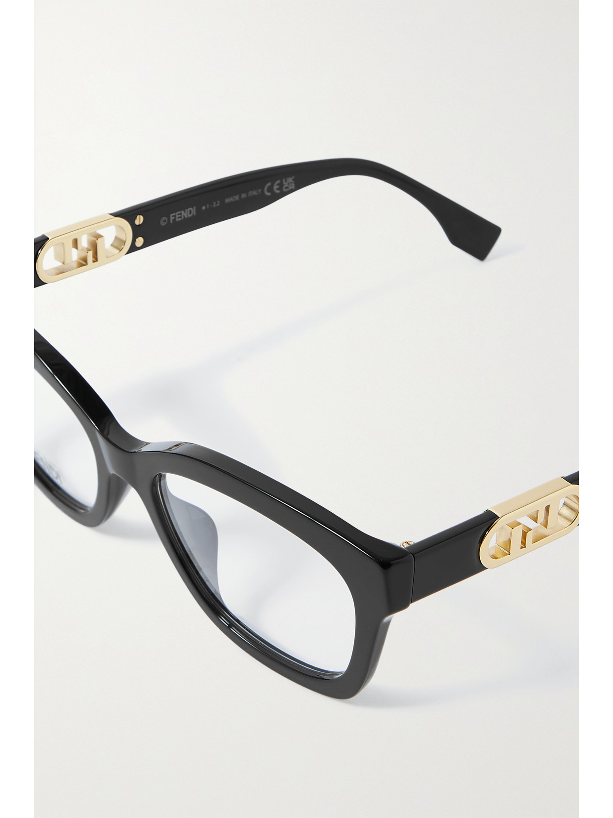 Fendi O'lock D-frame Acetate Optical Glasses In Black