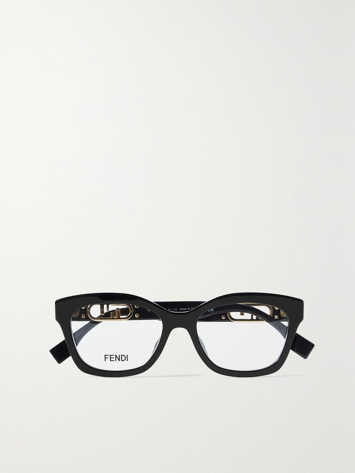 Fendi O'lock D-frame Acetate Optical Glasses In Black