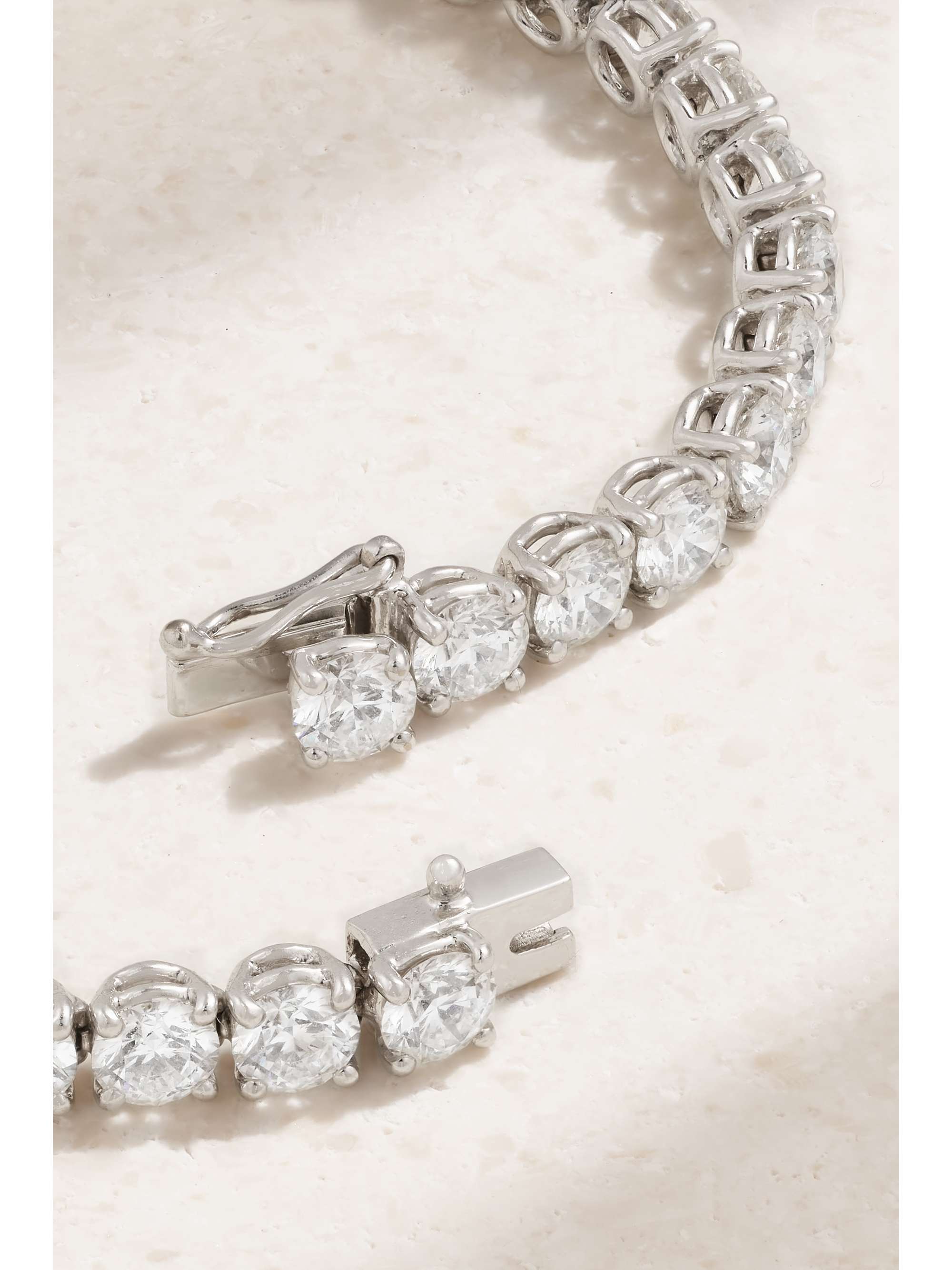 DE BEERS Diamond Lines DB Classic 18-karat white gold diamond bracelet