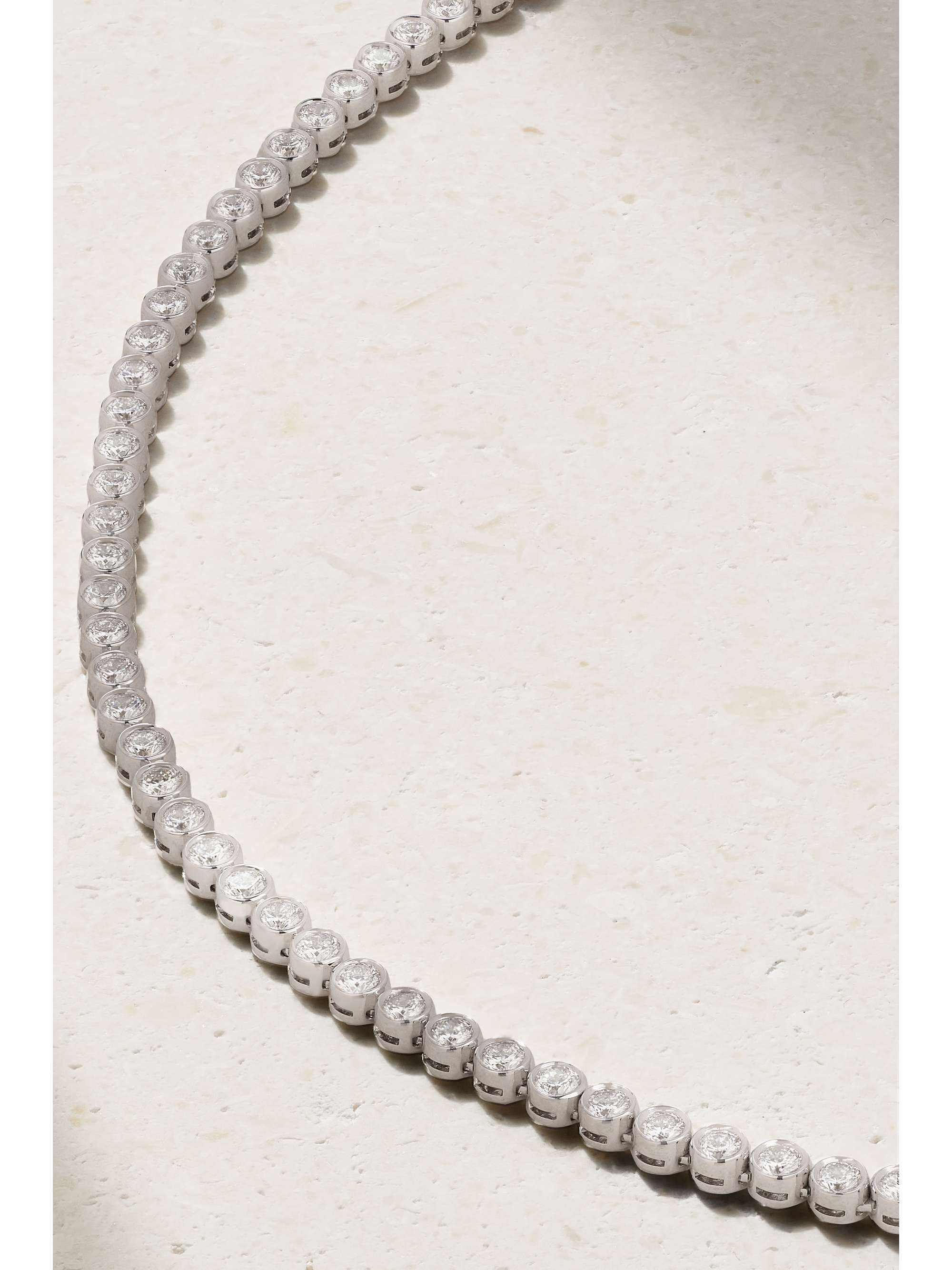 DE BEERS 18-karat white gold diamond necklace