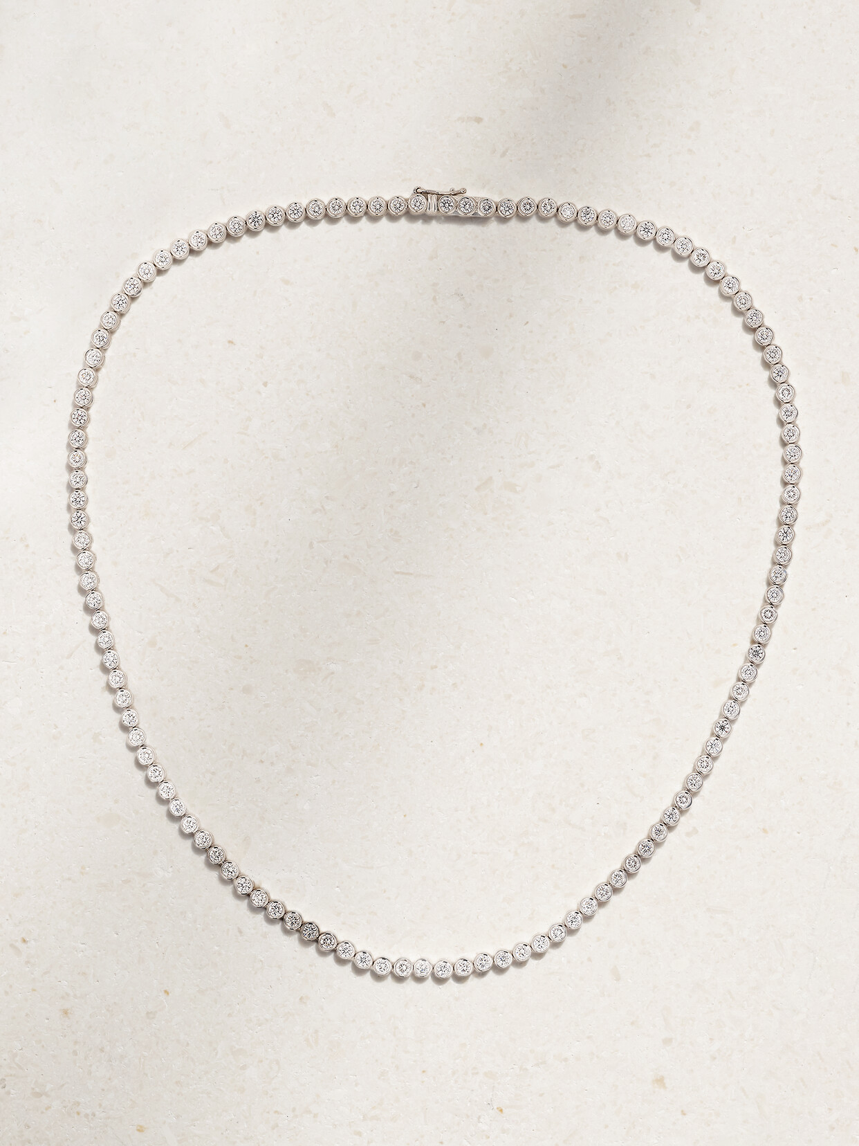 De Beers 18-karat White Gold Diamond Necklace