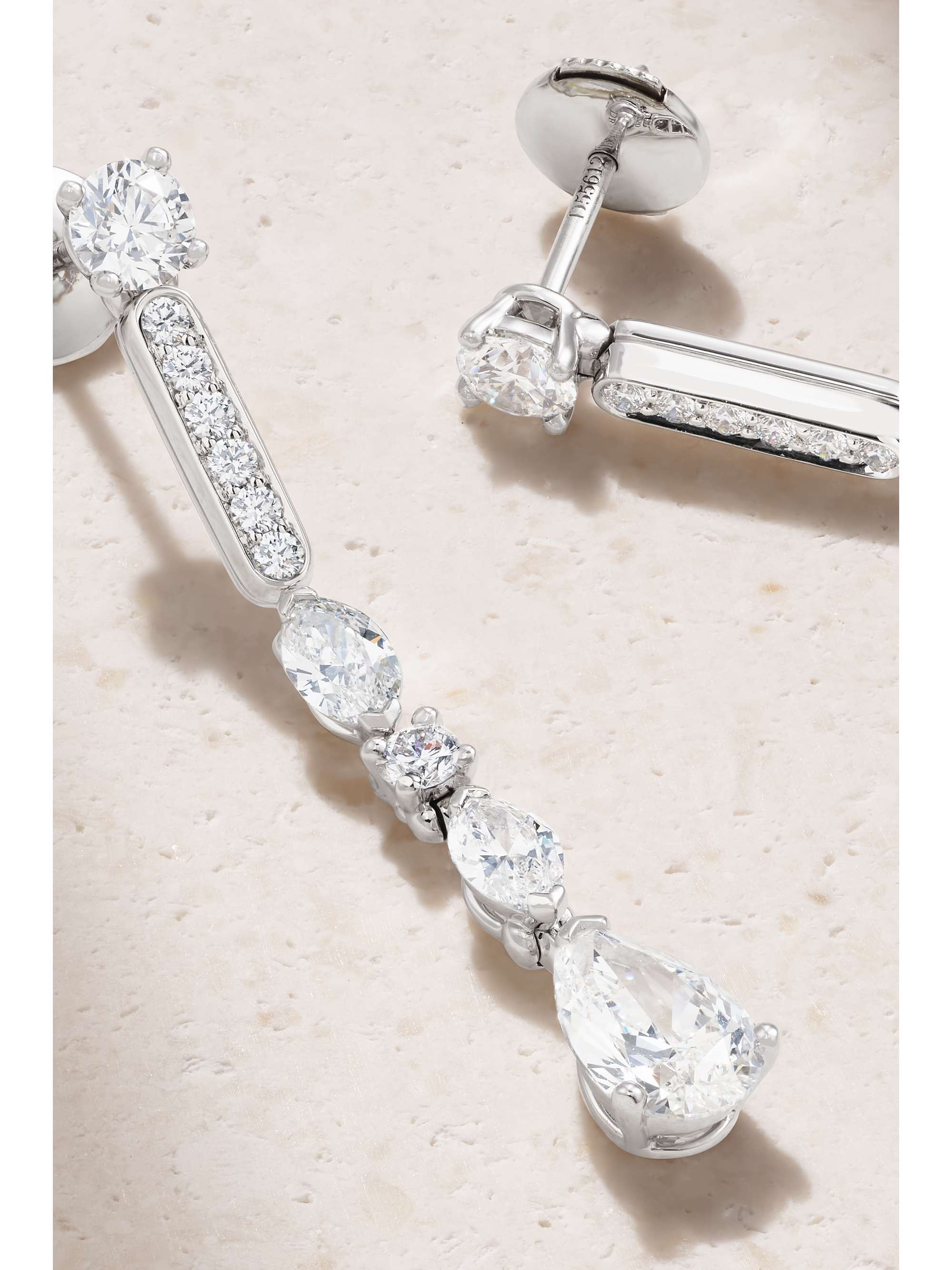 DE BEERS Orecchini in oro bianco 18 carati con diamanti Snow Dance