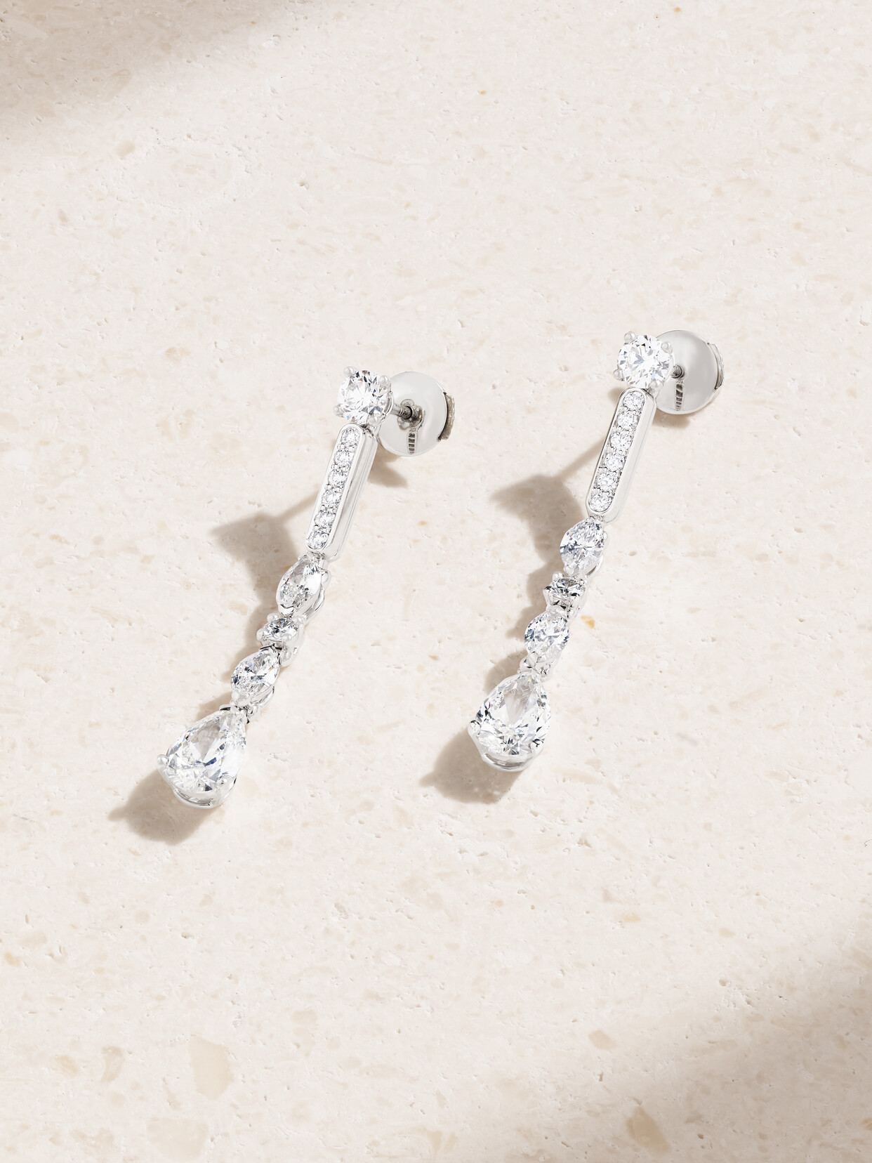 De Beers - Snow Dance 18-karat White Gold Diamond Earrings - One size