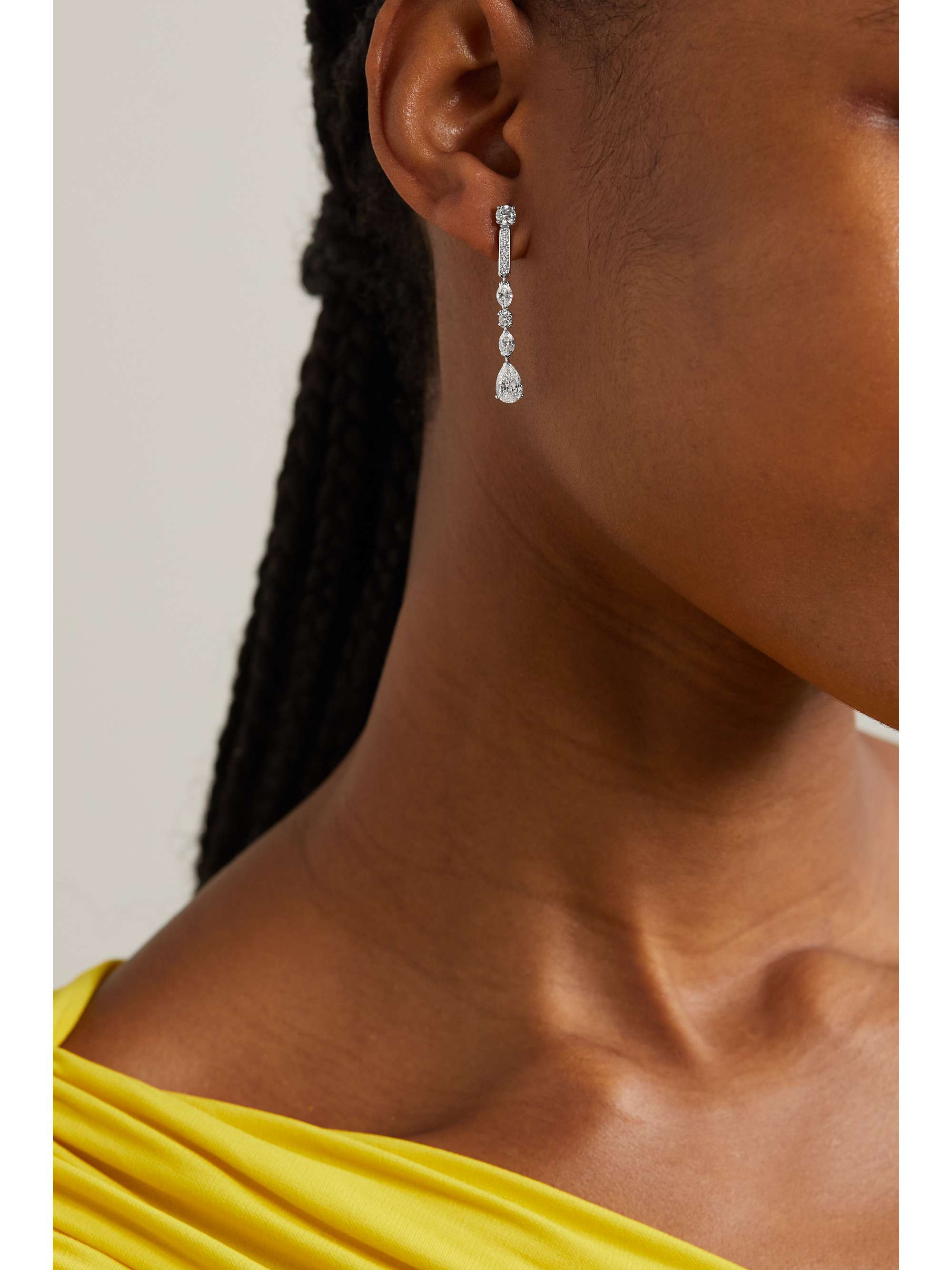 DE BEERS Orecchini in oro bianco 18 carati con diamanti Snow Dance