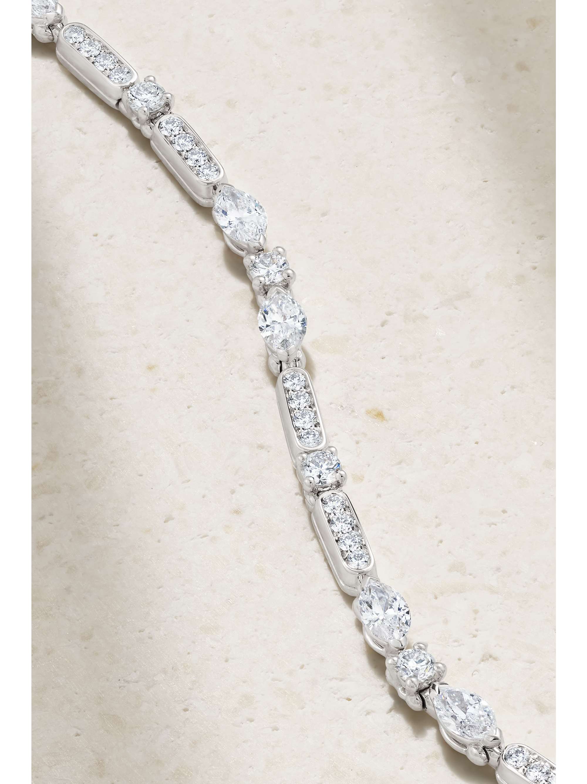 DE BEERS Snow Dance 18-karat white gold diamond bracelet