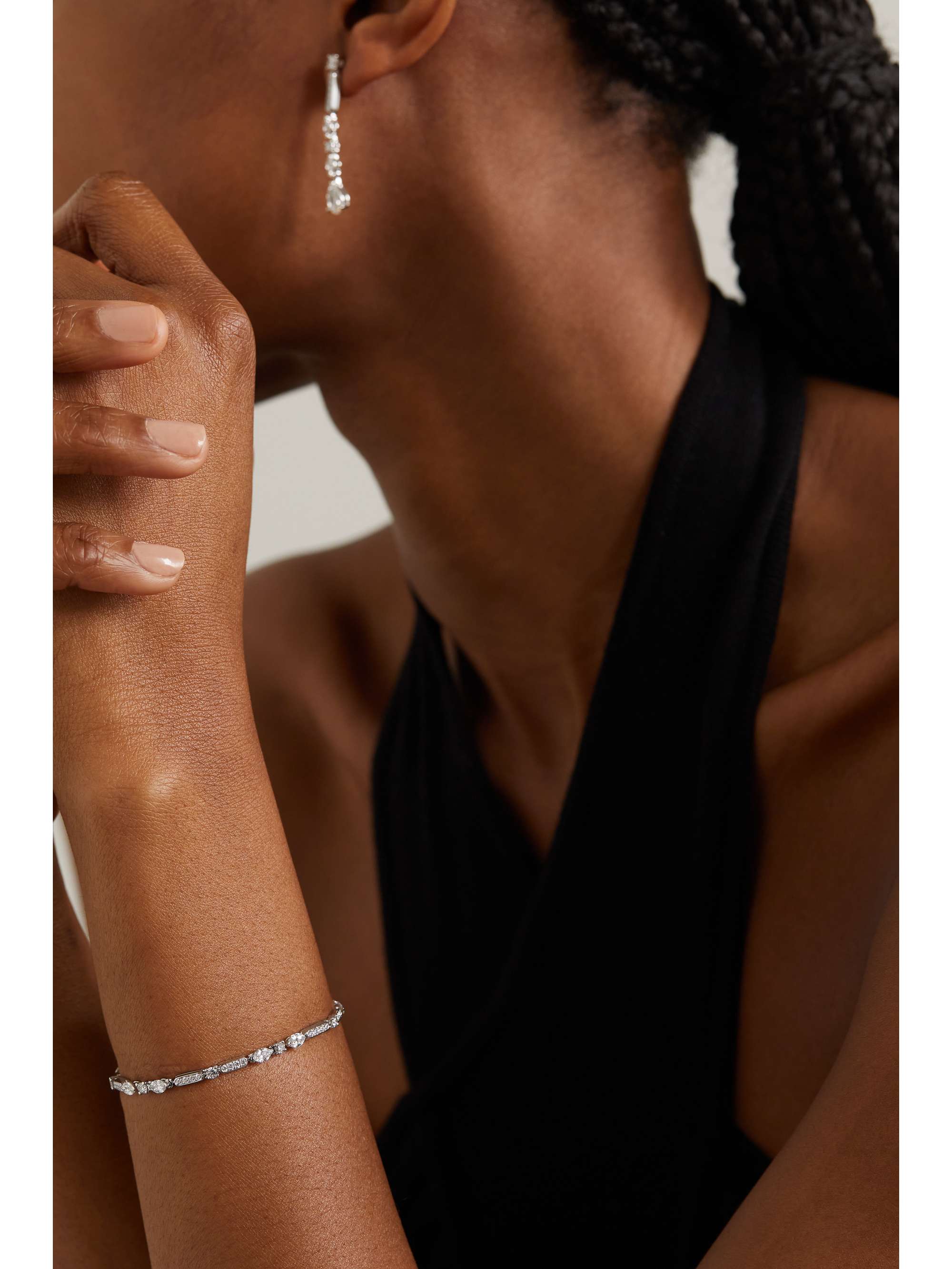 DE BEERS Snow Dance 18-karat white gold diamond bracelet