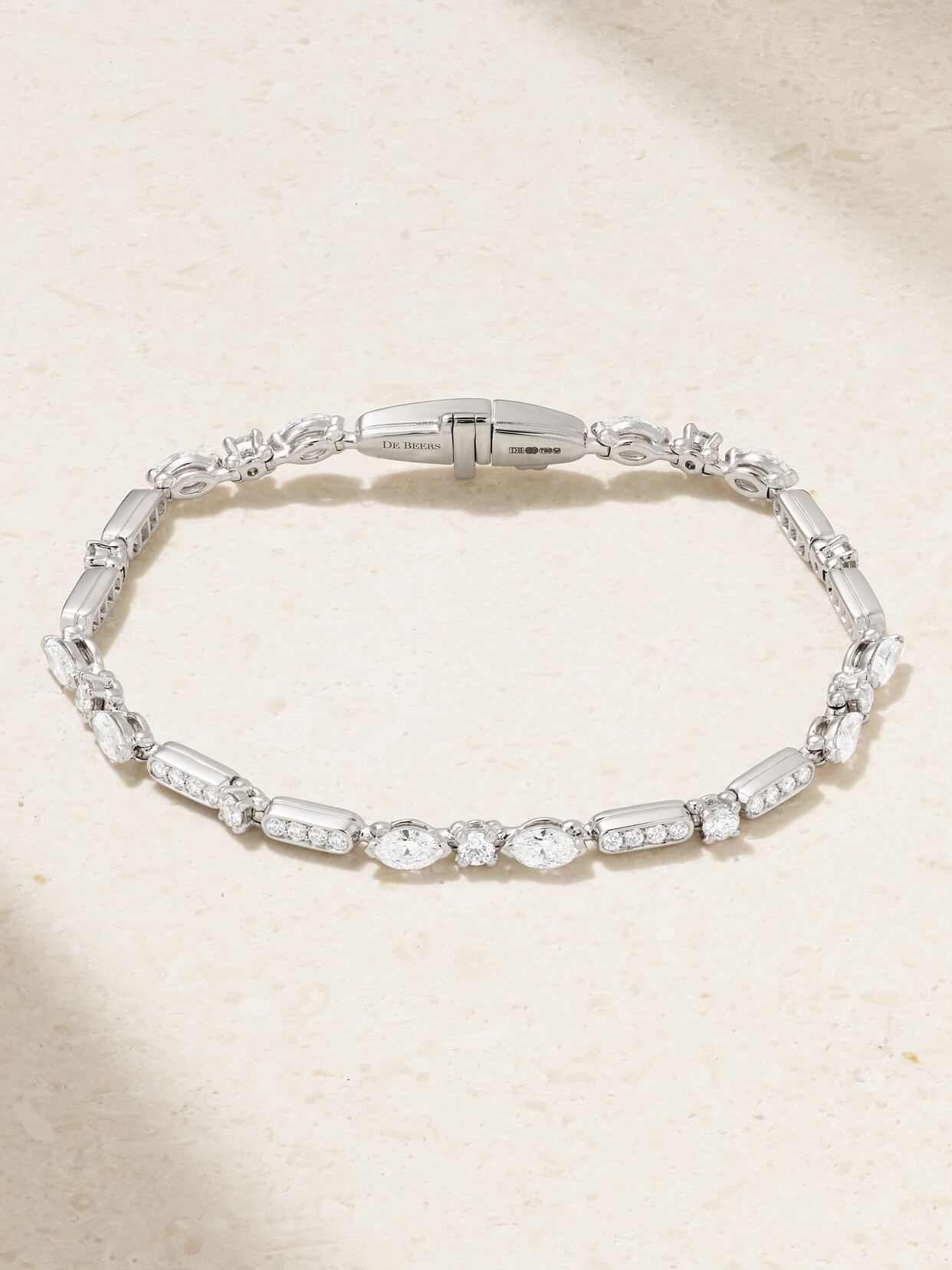 De Beers - Snow Dance 18-karat White Gold Diamond Bracelet - 16