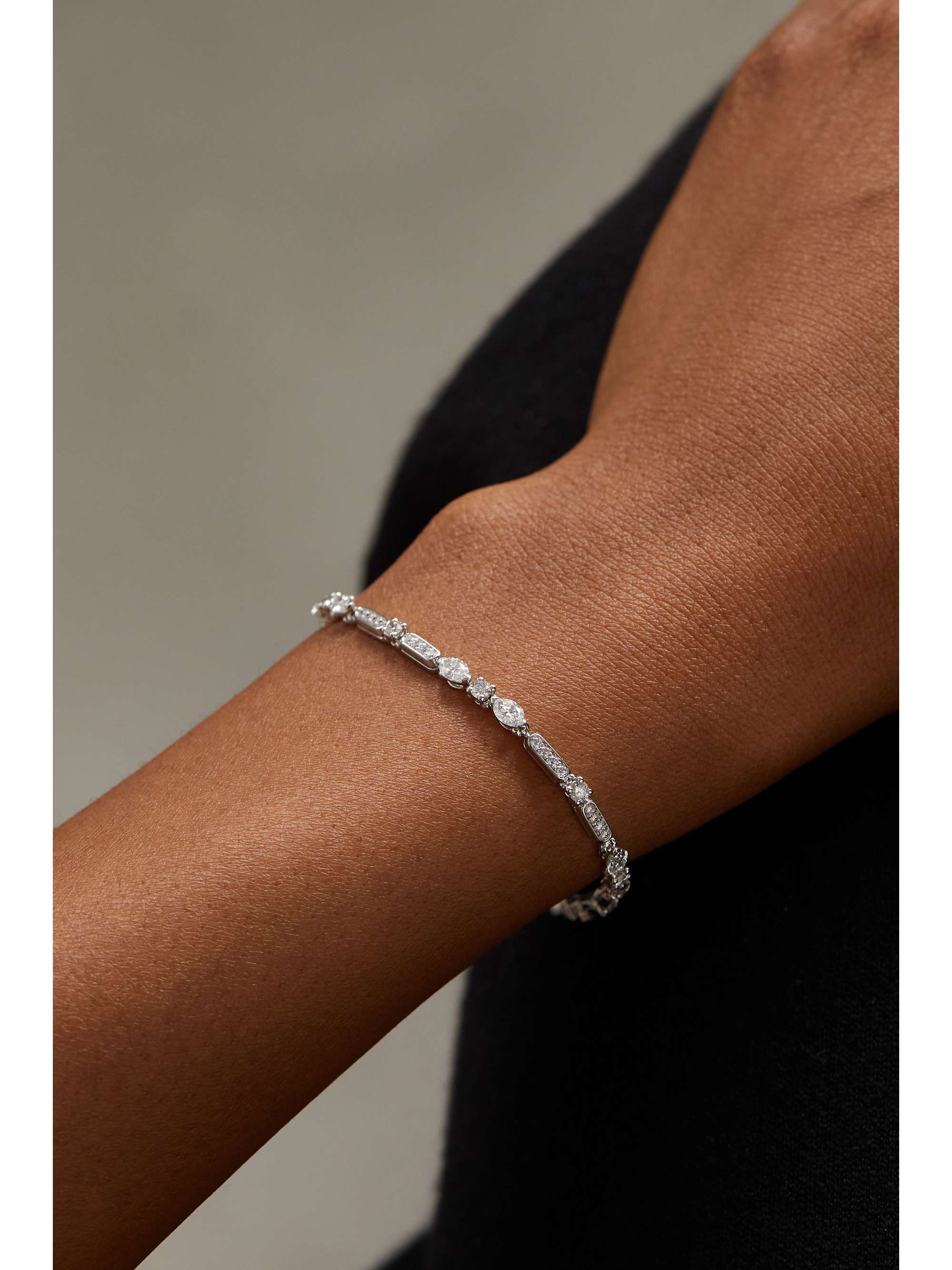 DE BEERS Snow Dance 18-karat white gold diamond bracelet